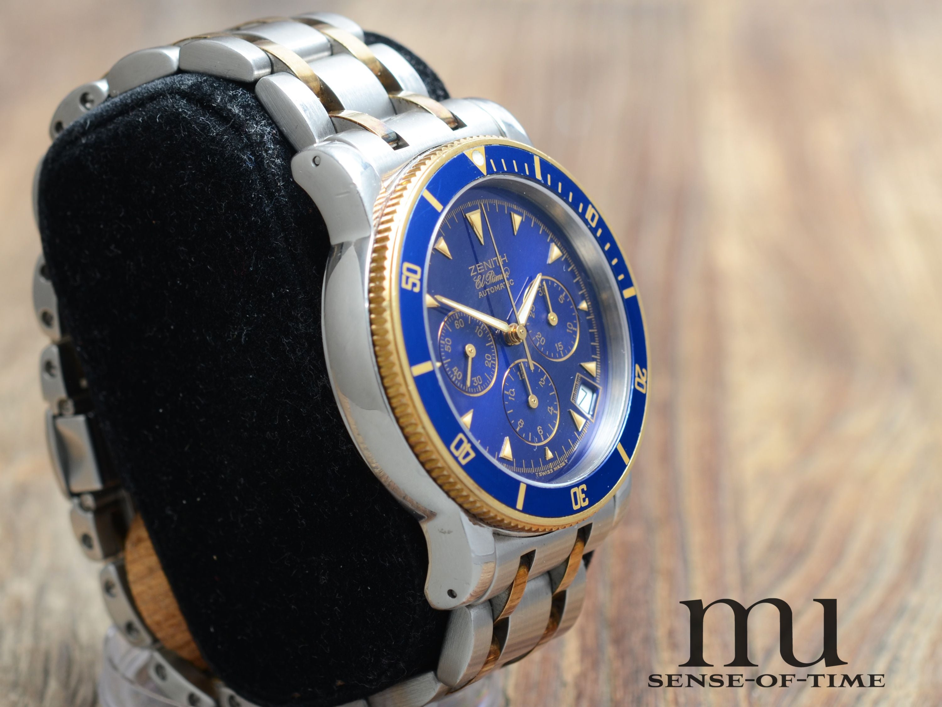 Zenith Rainbow el primero Stahl/Gold mit blauem Zifferblatt, Ref. 0370