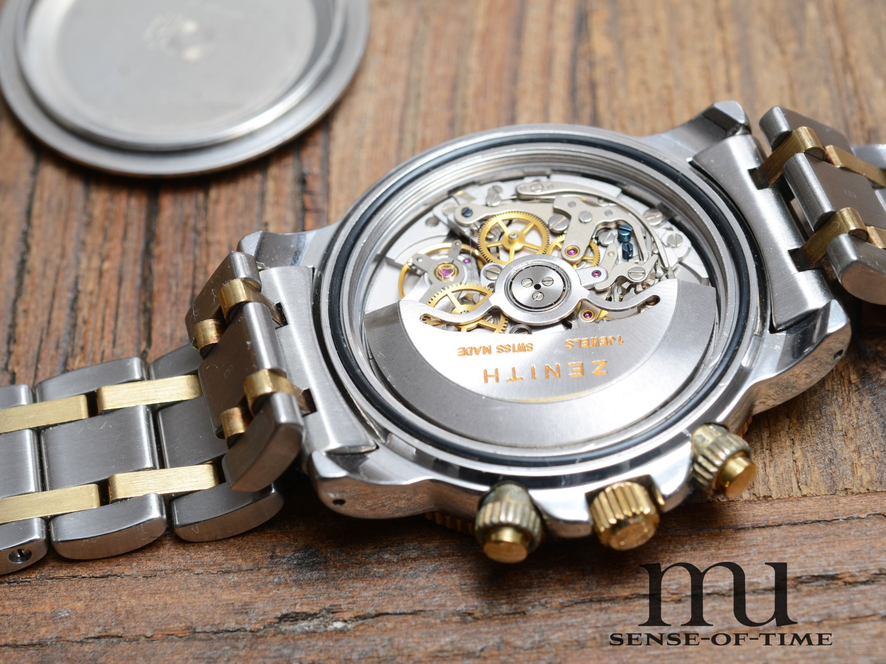 Zenith Rainbow el primero Stahl/Gold mit blauem Zifferblatt, Ref. 0370