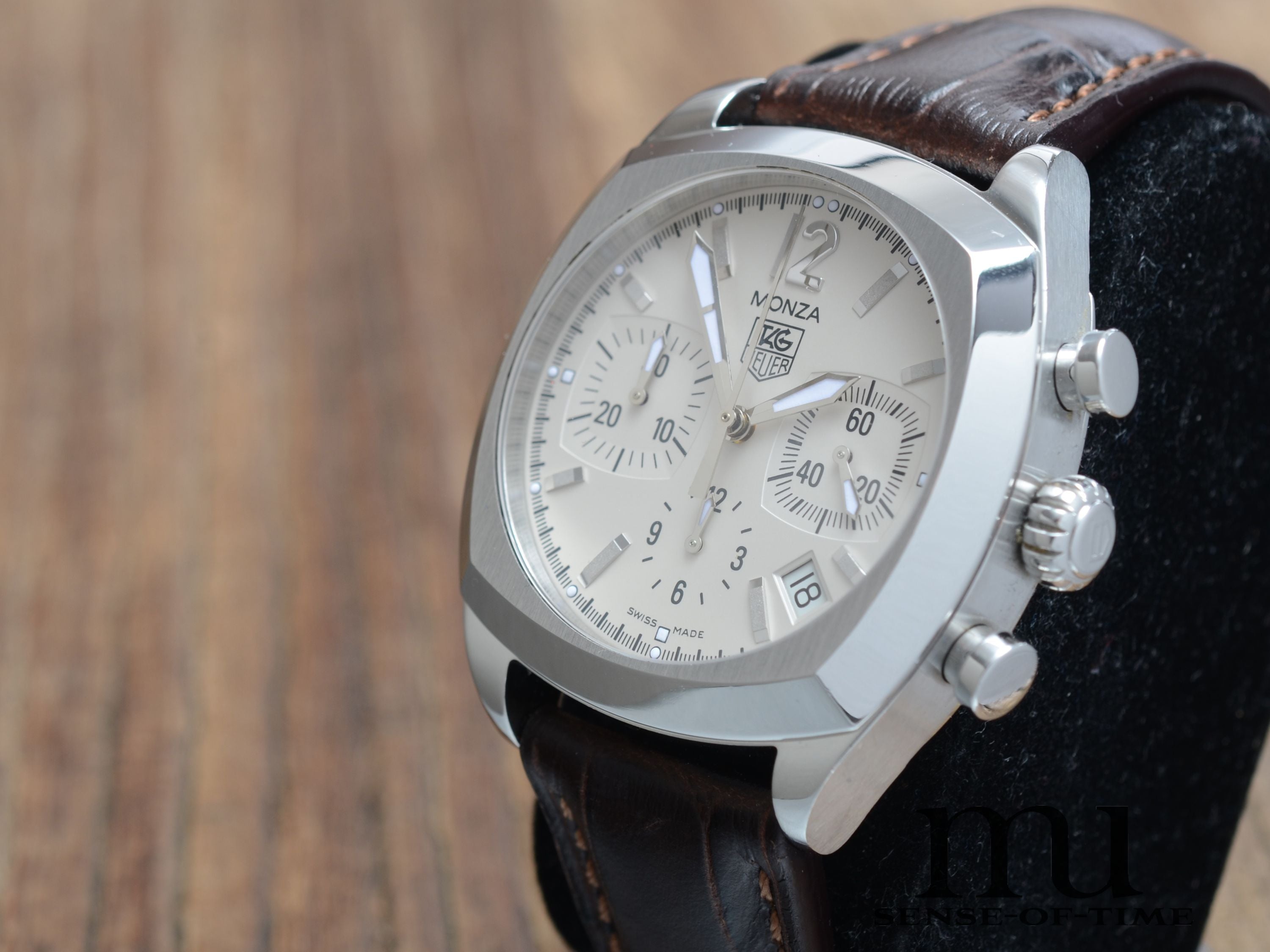 Tag Heuer Monza Chronograph, weißes Zifferblatt, Ref.: CR2114