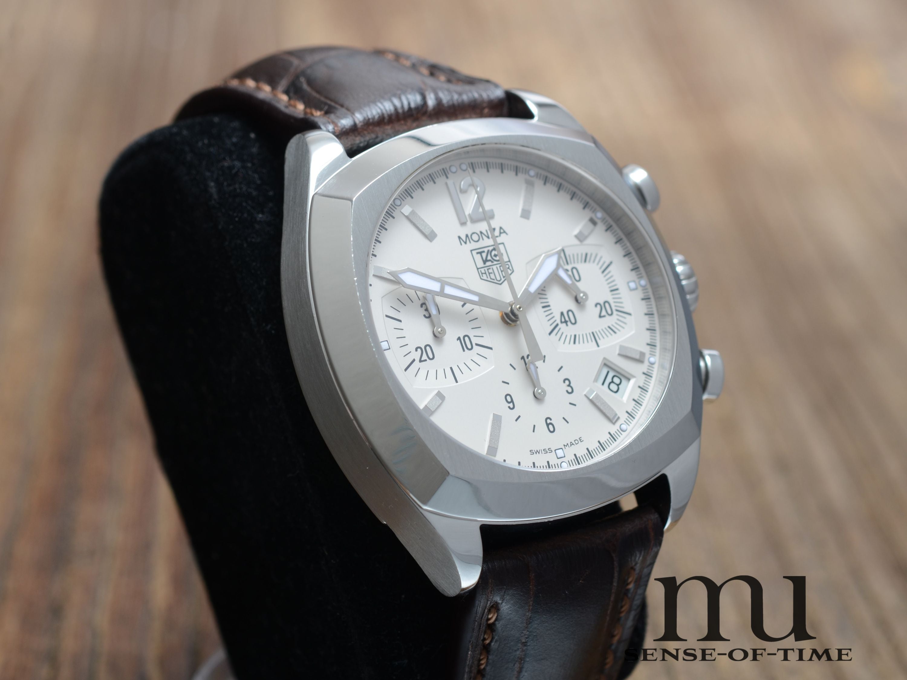 Tag Heuer Monza Chronograph, weißes Zifferblatt, Ref.: CR2114