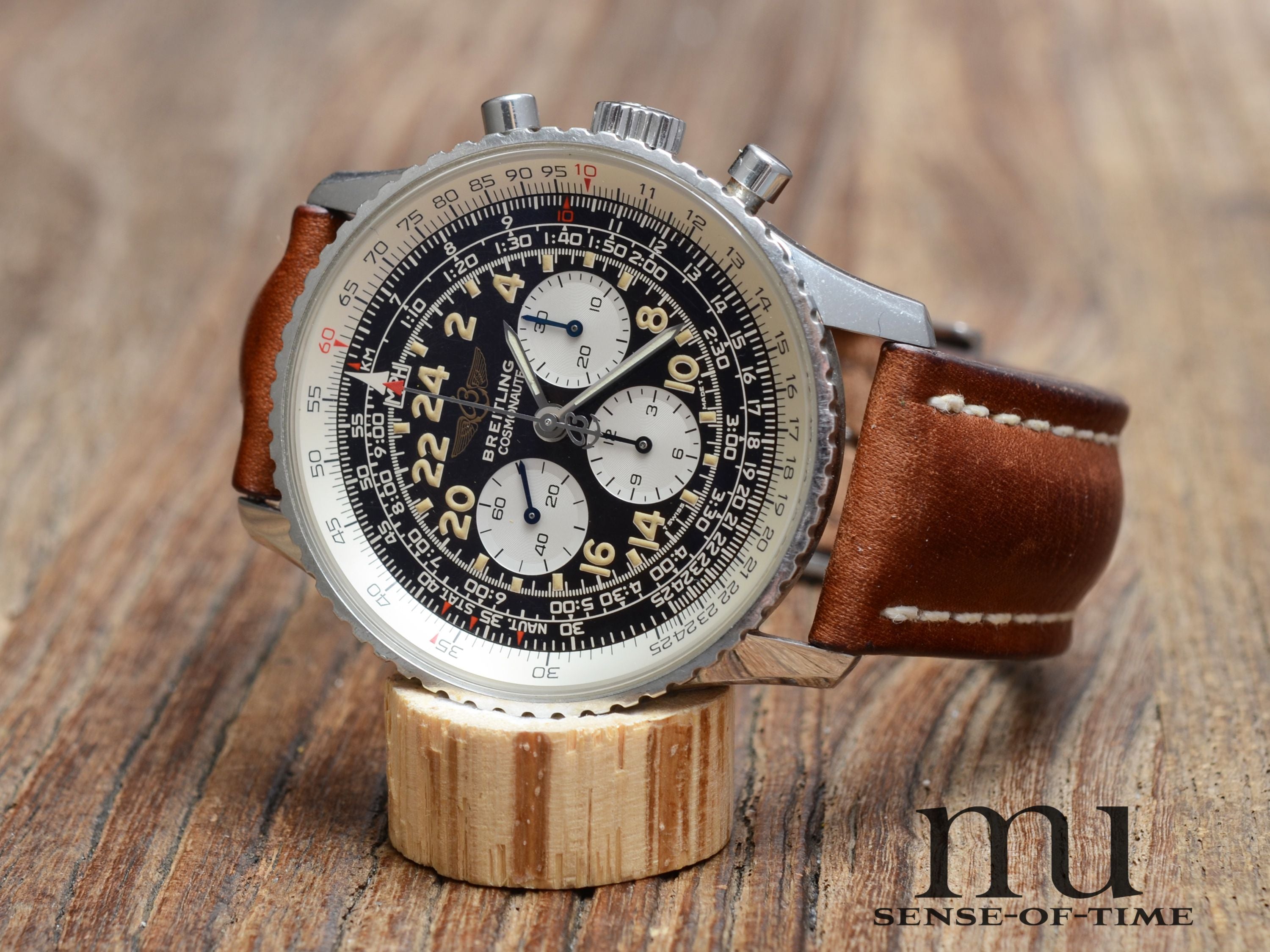 Breitling Navitimer Cosmonaute Vintage, Sichtboden, Lemania, Tritium, Ref.: A12023