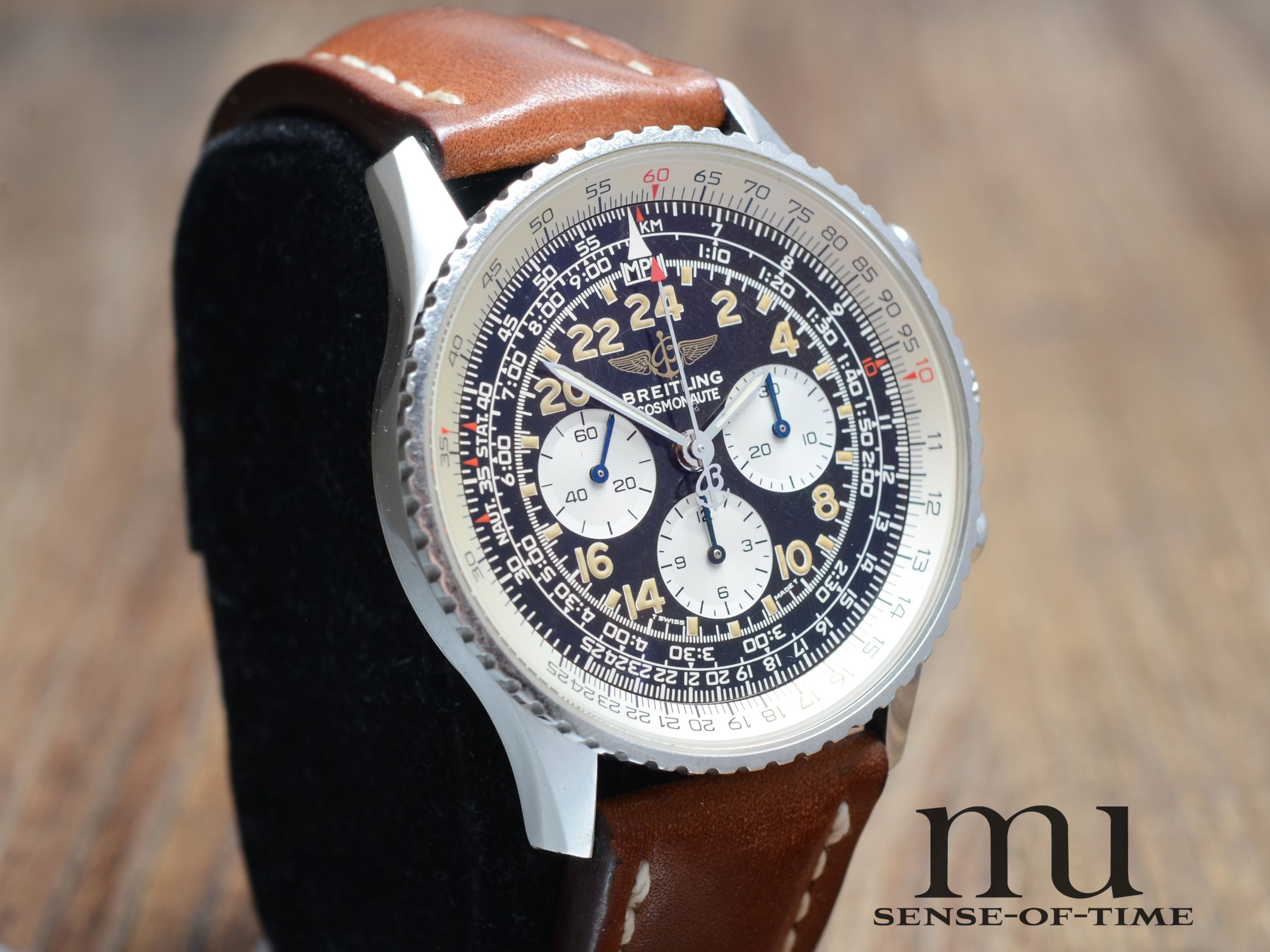 Breitling Navitimer Cosmonaute Vintage, Sichtboden, Lemania, Tritium, Ref.: A12023