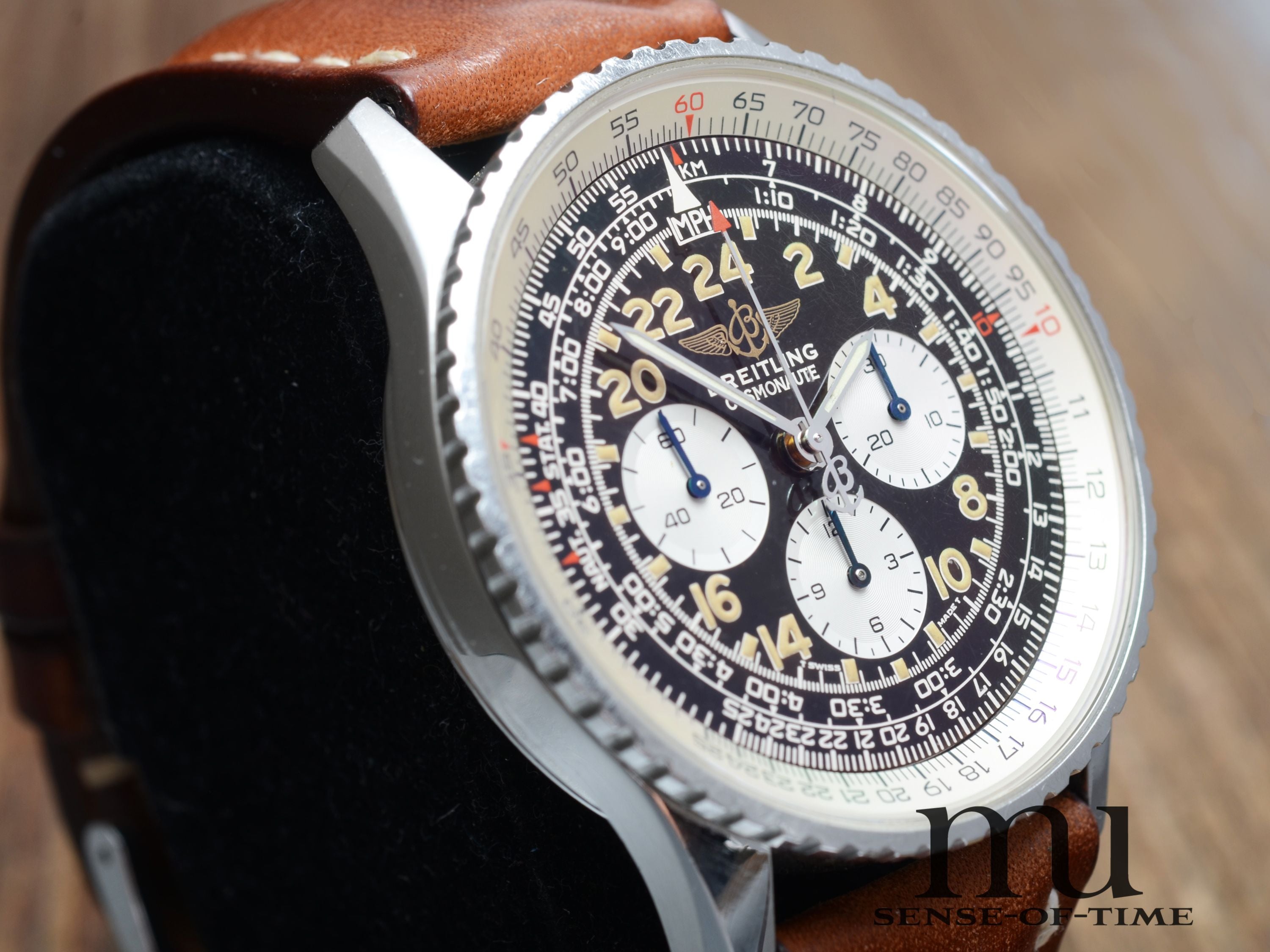 Breitling Navitimer Cosmonaute Vintage, Sichtboden, Lemania, Tritium, Ref.: A12023