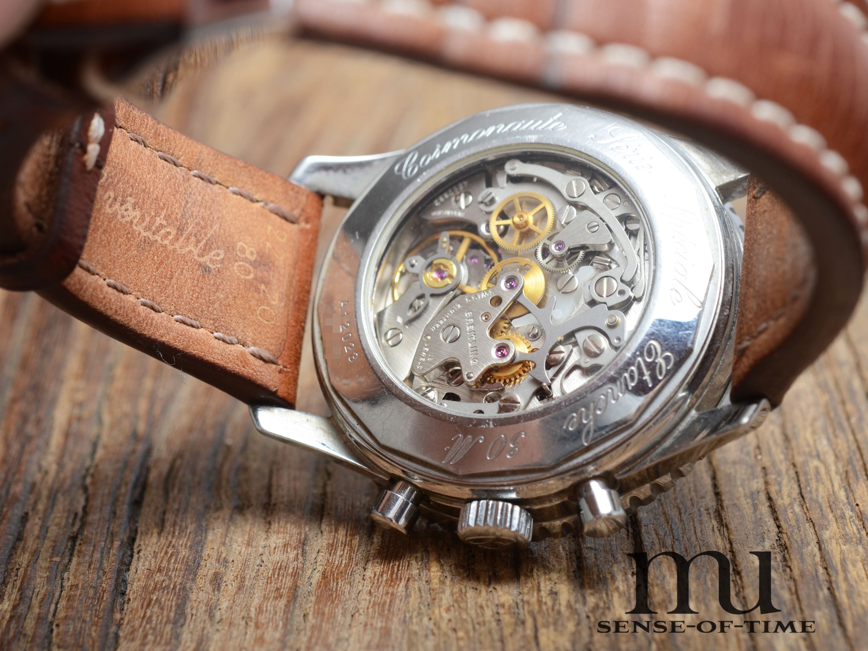 Breitling Navitimer Cosmonaute Vintage, Sichtboden, Lemania, Tritium, Ref.: A12023