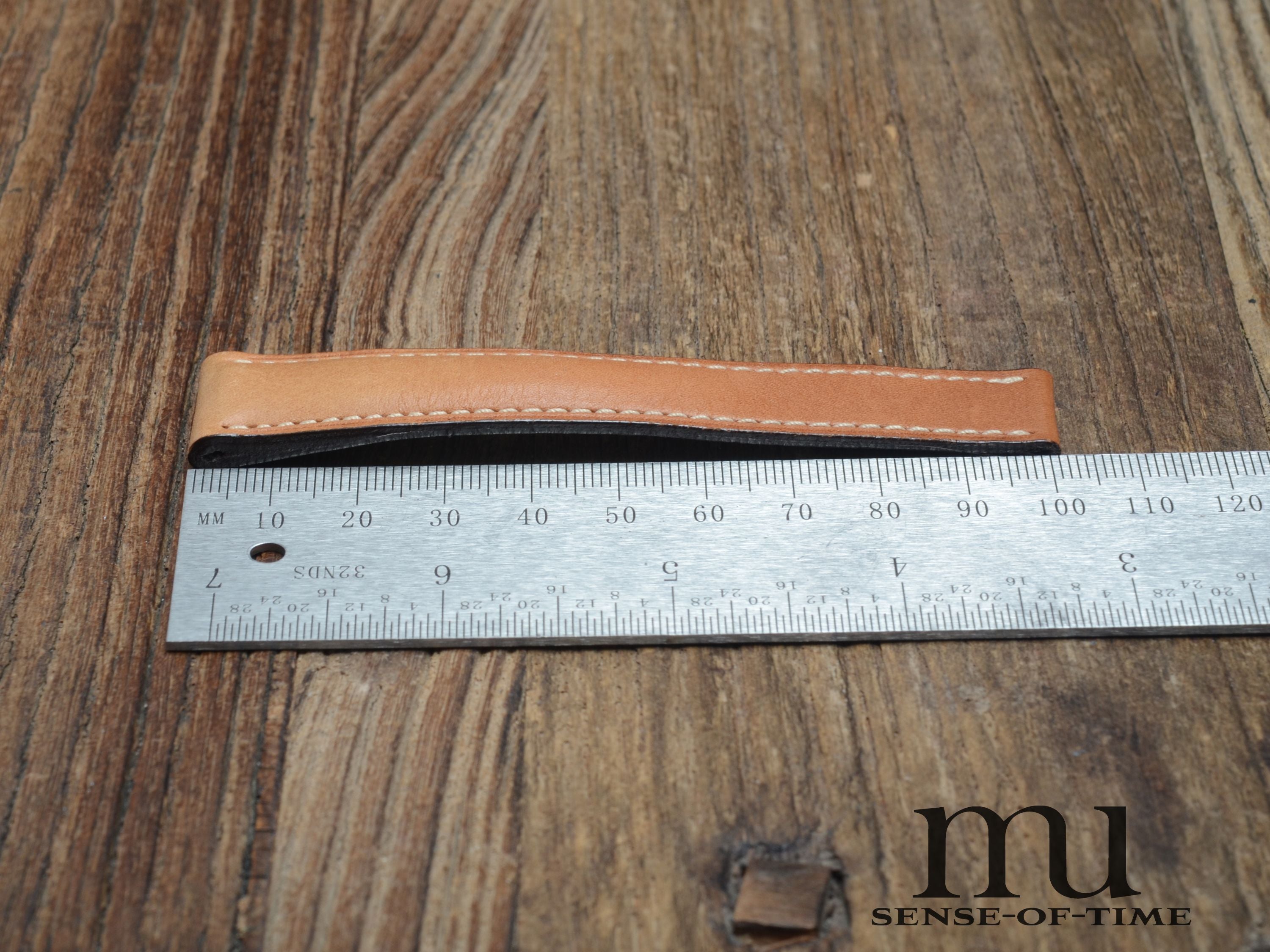 Zubehör: Omega Vintage-Lederband braun 20/16, NOS (2)