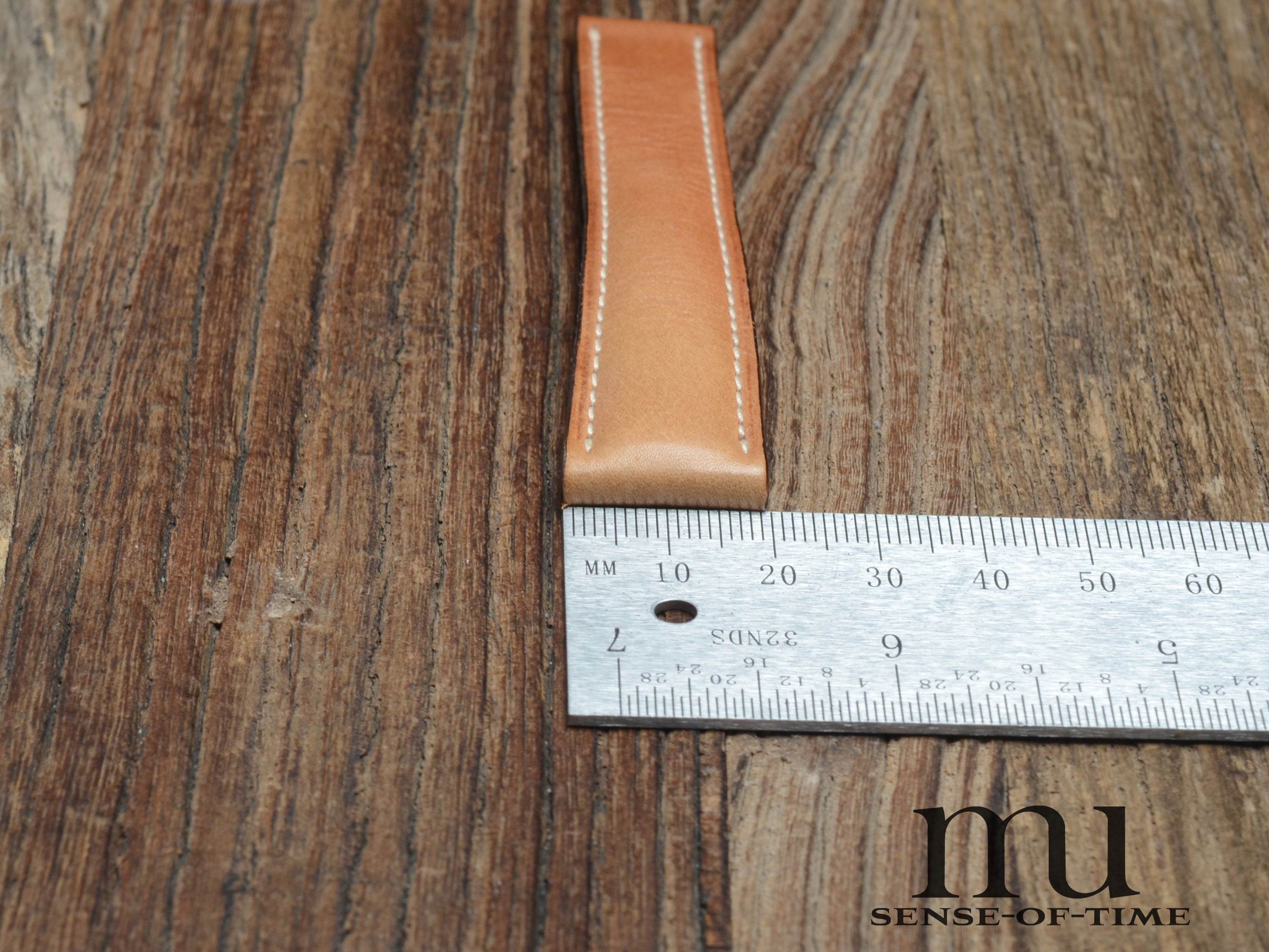 Zubehör: Omega Vintage-Lederband braun 20/16, NOS (2)