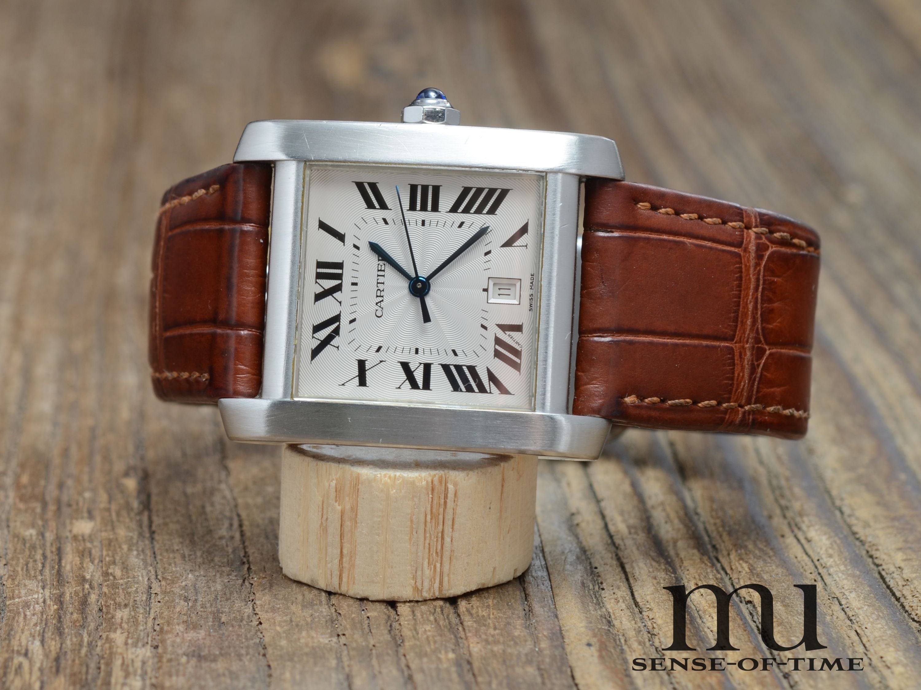 Cartier Tank Française Edelstahl Automatik mit Faltschließe, Ref.: 2564