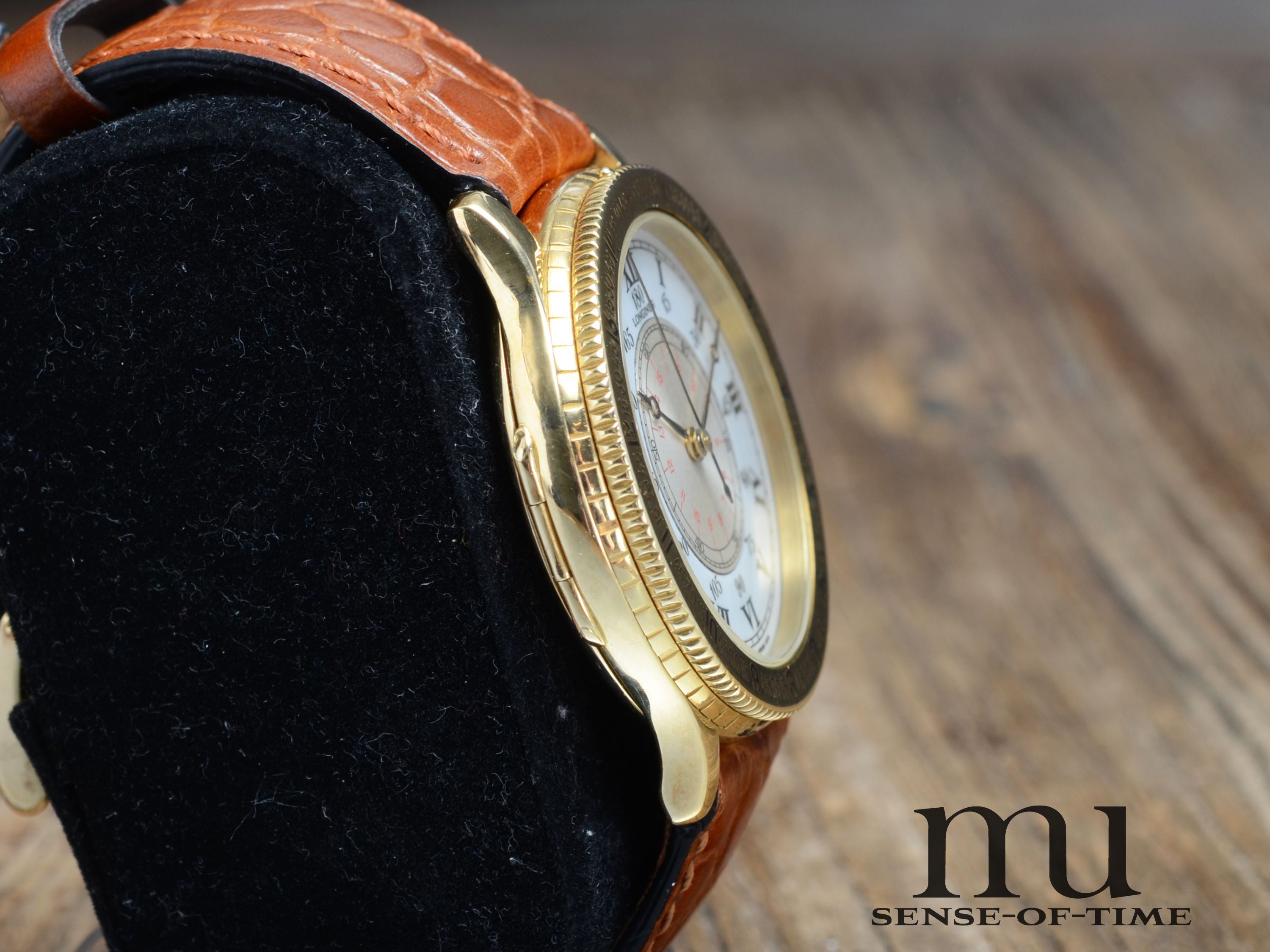 Longines Charles Lindbergh Hour Angle mit Manufaktur-Kaliber in 18kt Gold Full Set