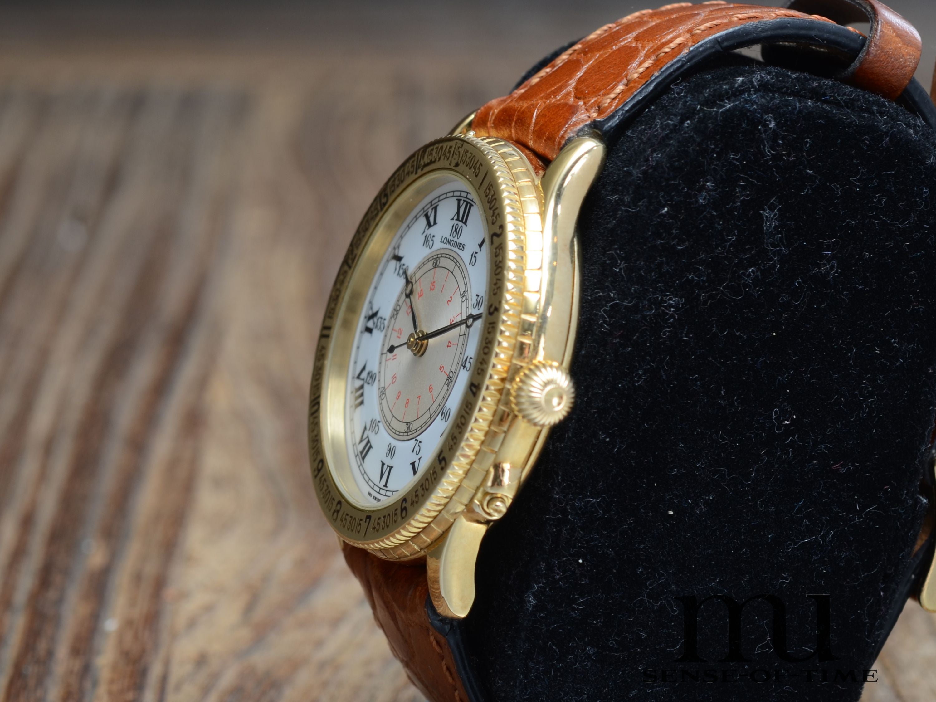 Longines Charles Lindbergh Hour Angle mit Manufaktur-Kaliber in 18kt Gold Full Set