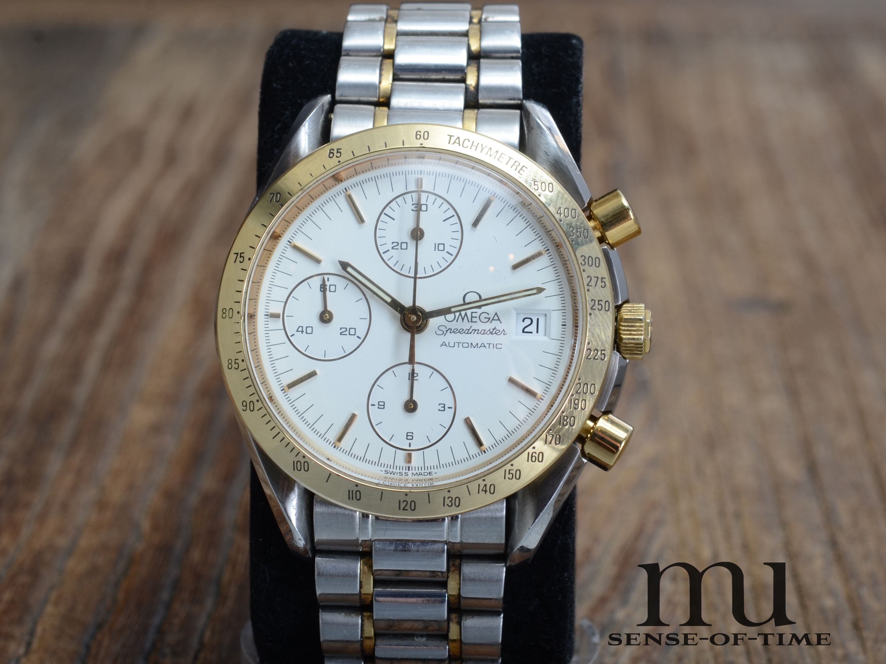 Omega Speedmaster Stahl/Gold Automatic Reduced Chronograph, Ref.: 175.0043