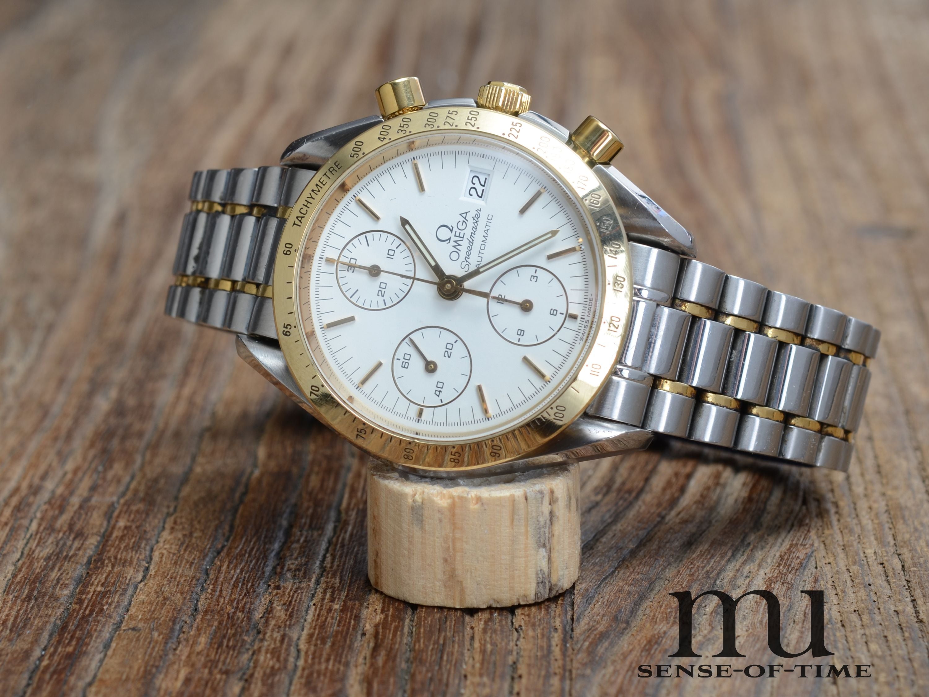 Omega Speedmaster Stahl/Gold Automatic Reduced Chronograph, Ref.: 175.0043