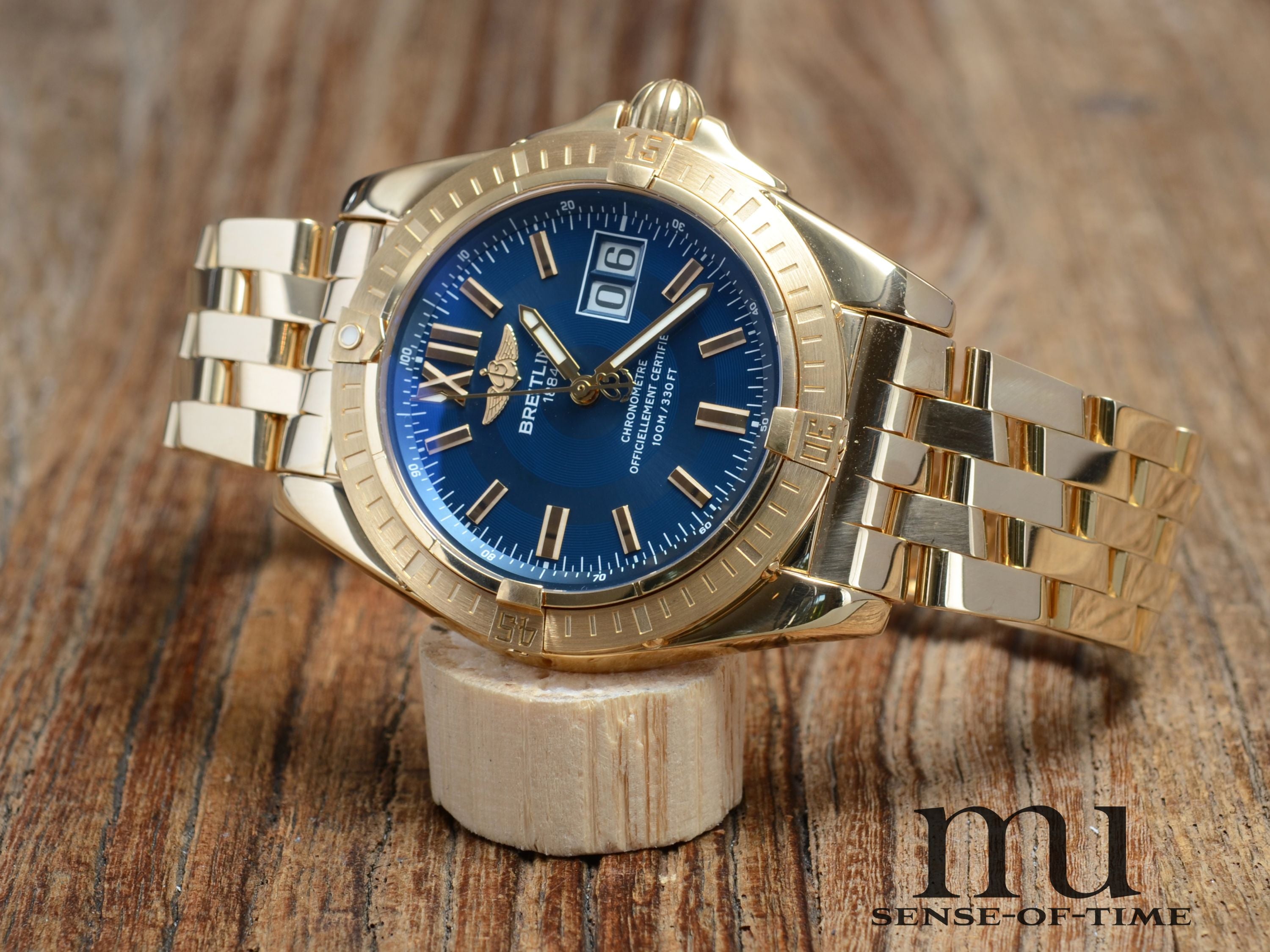 Breitling Cockpit Big Date 18kt Gold, Full Set, NOS, Ref: K49350