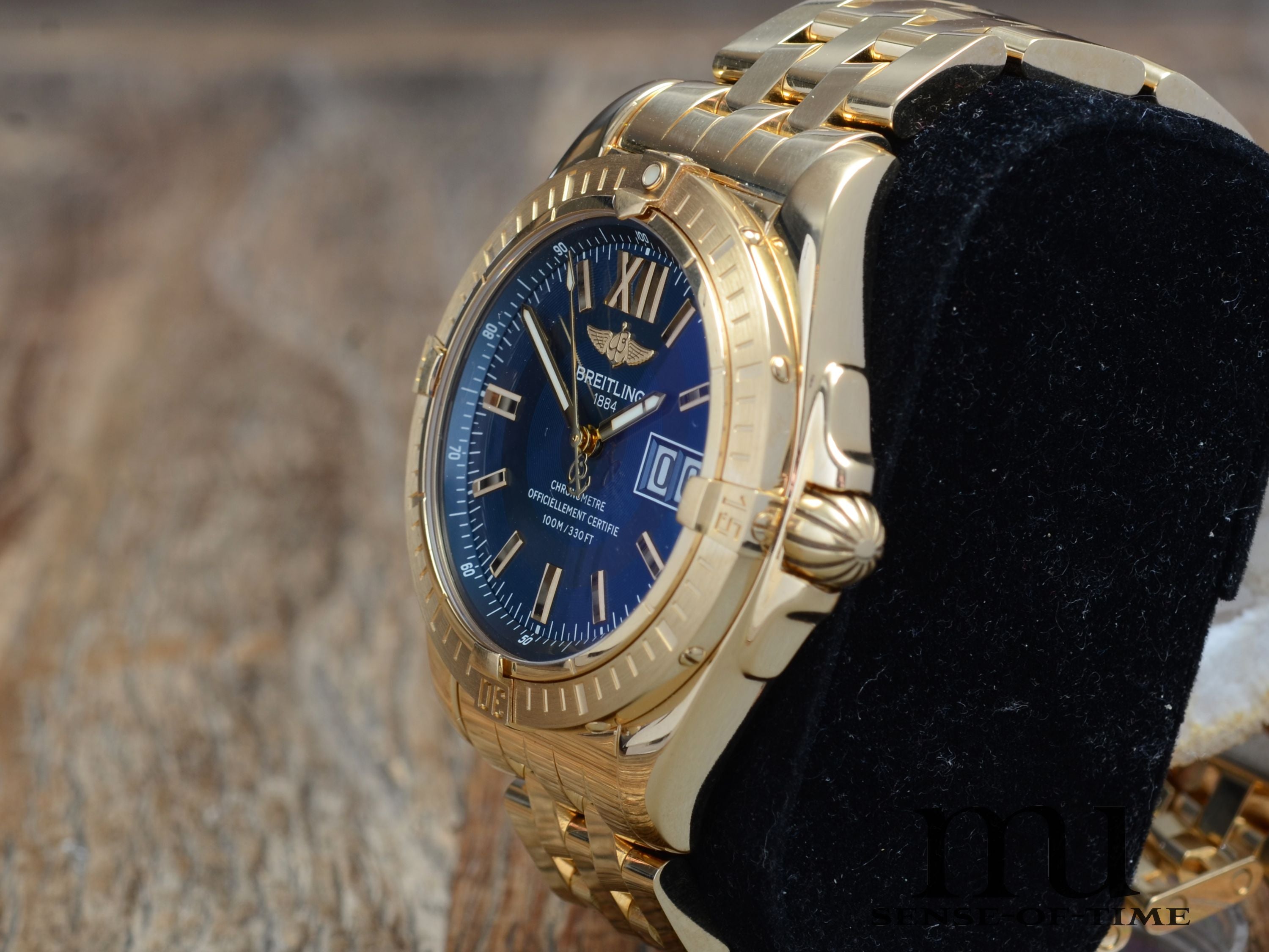 Breitling Cockpit Big Date 18kt Gold, Full Set, NOS, Ref: K49350