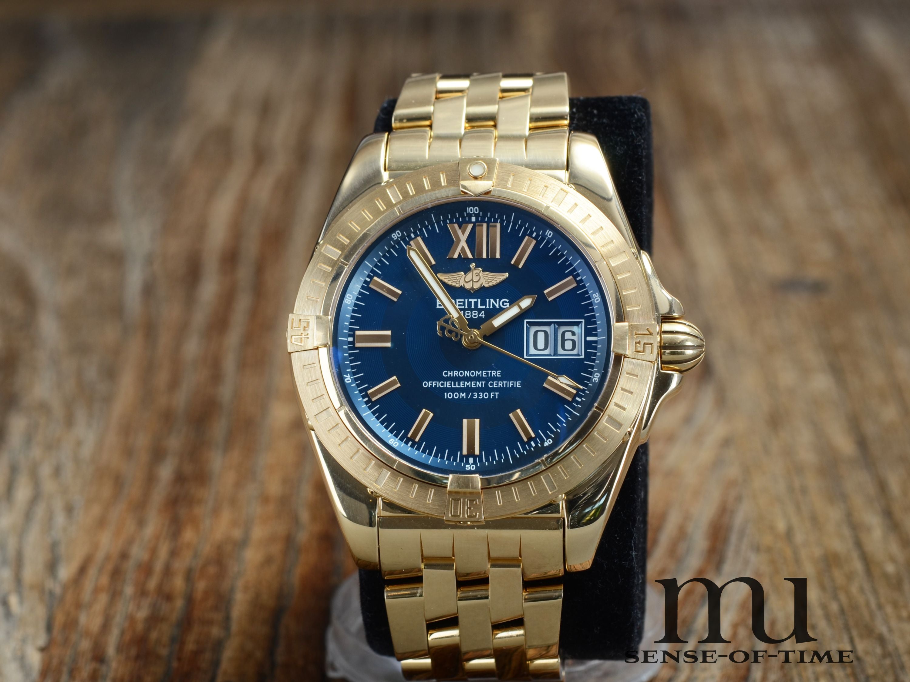 Breitling Cockpit Big Date 18kt Gold, Full Set, NOS, Ref: K49350