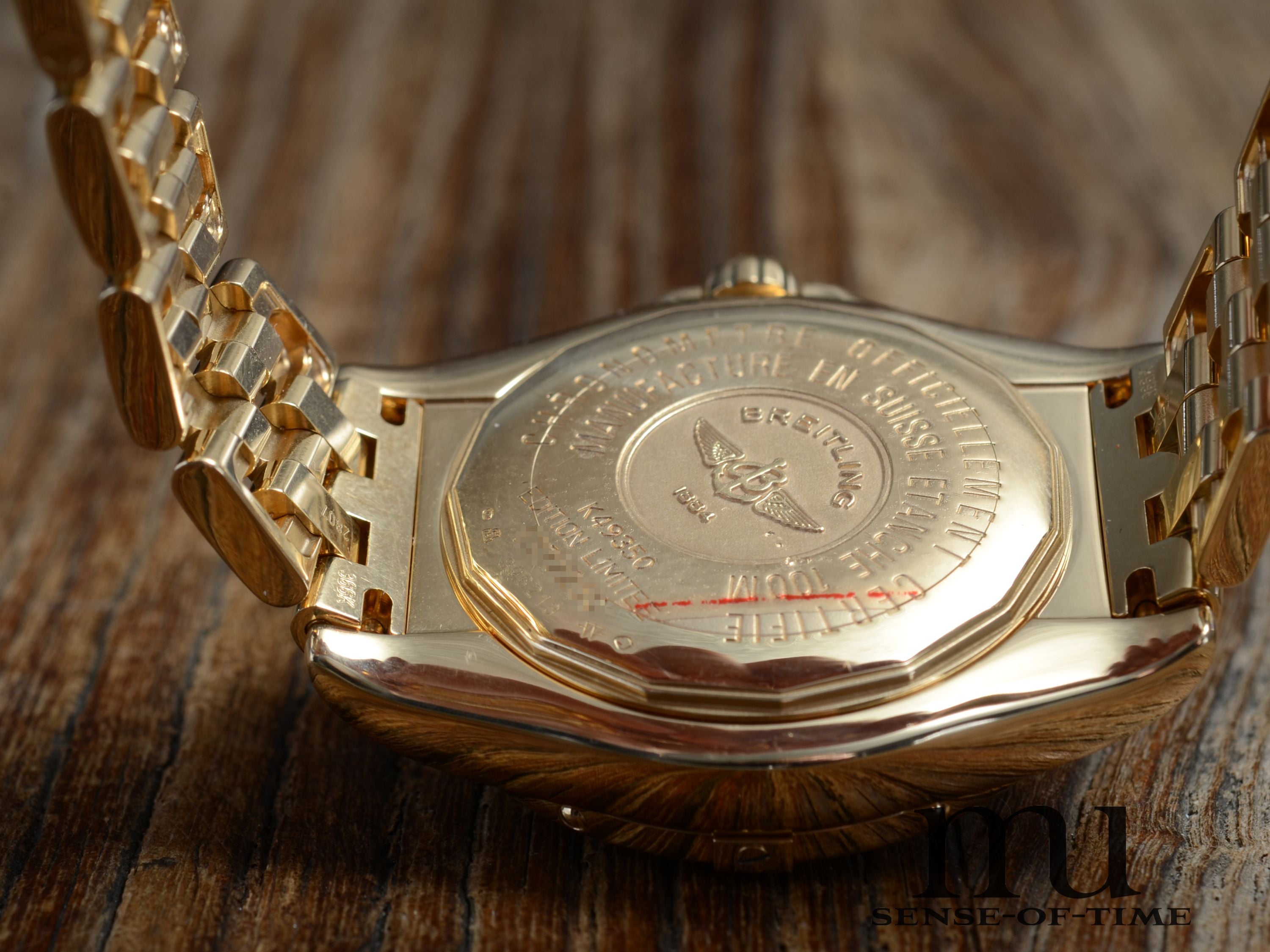 Breitling Cockpit Big Date 18kt Gold, Full Set, NOS, Ref: K49350