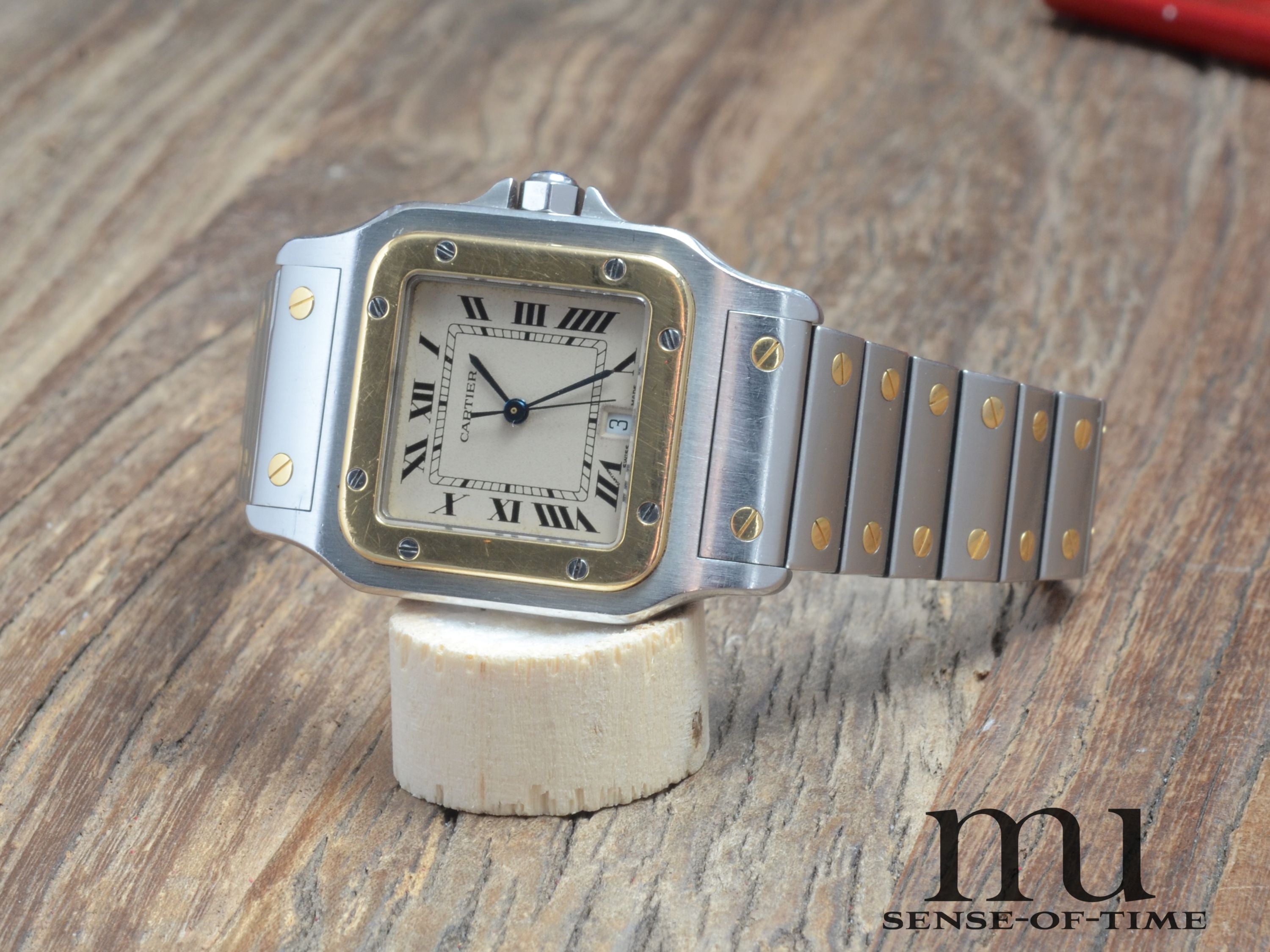 Cartier Santos de Cartier Galbée Stahl/Gold Medium