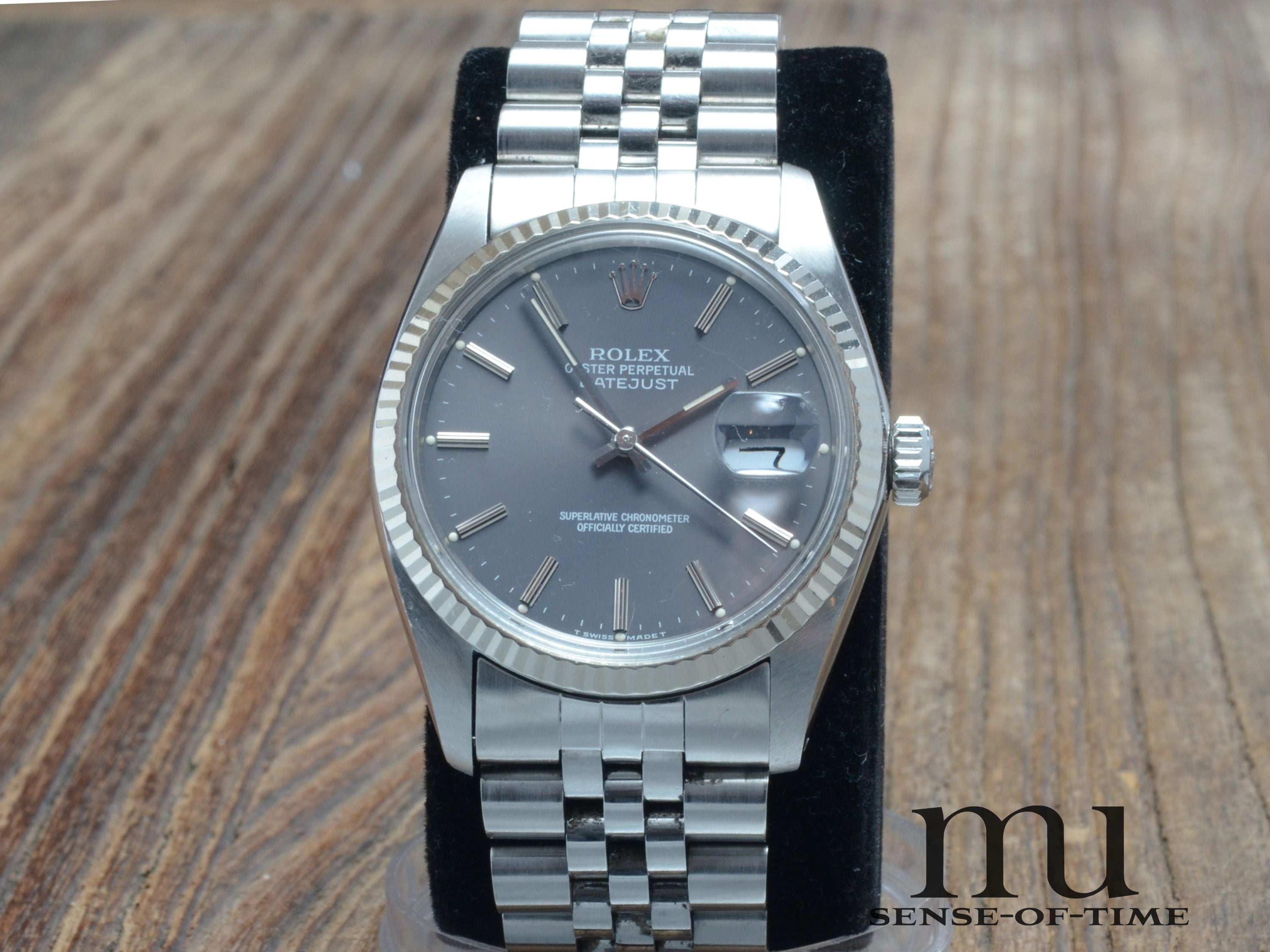Rolex Datejust 36mm St/WG Grey Dial, Ref.: 16014