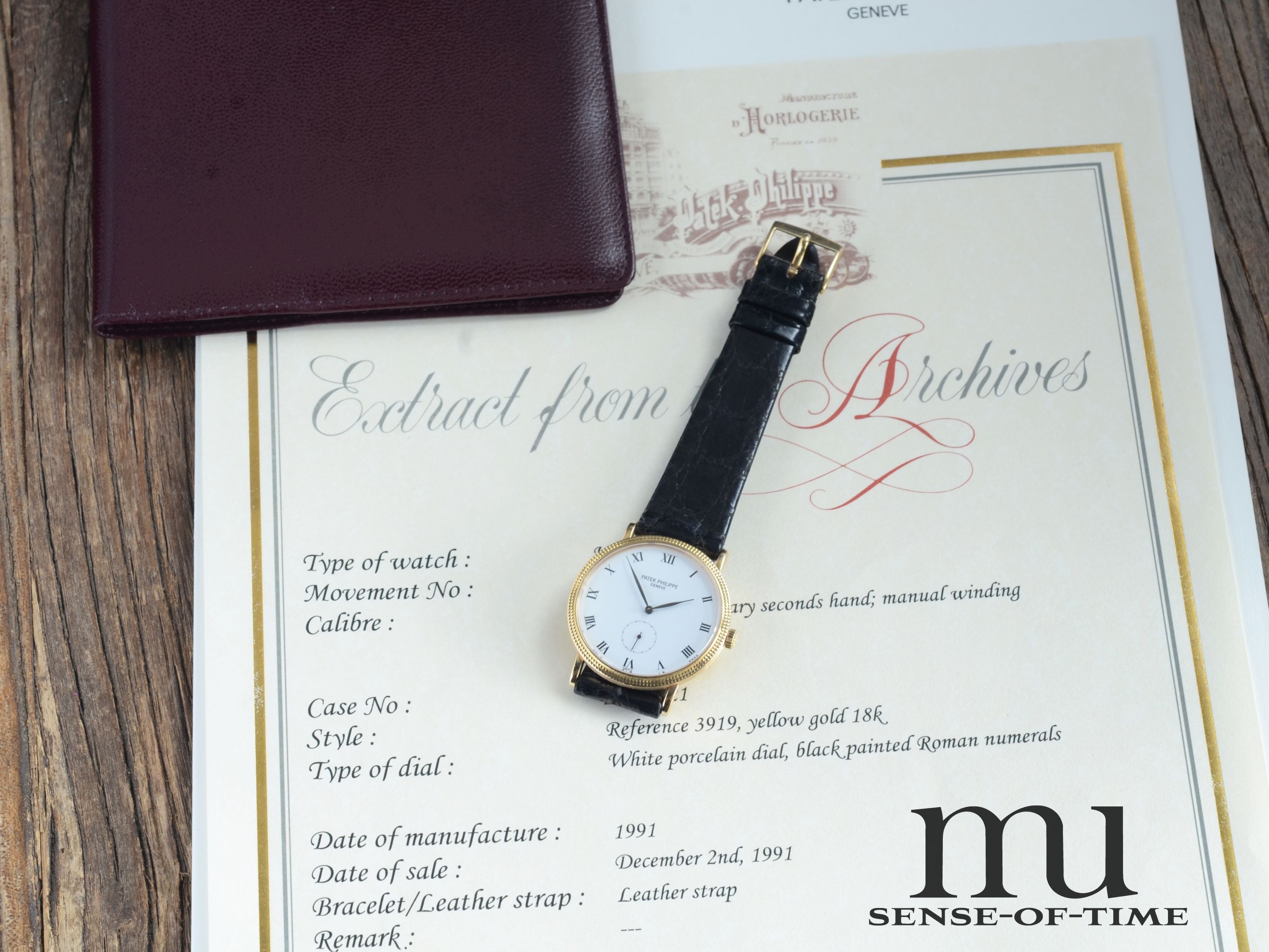 Patek Philippe Calatrava 18kt Gelbgold, Ref.: 3919J