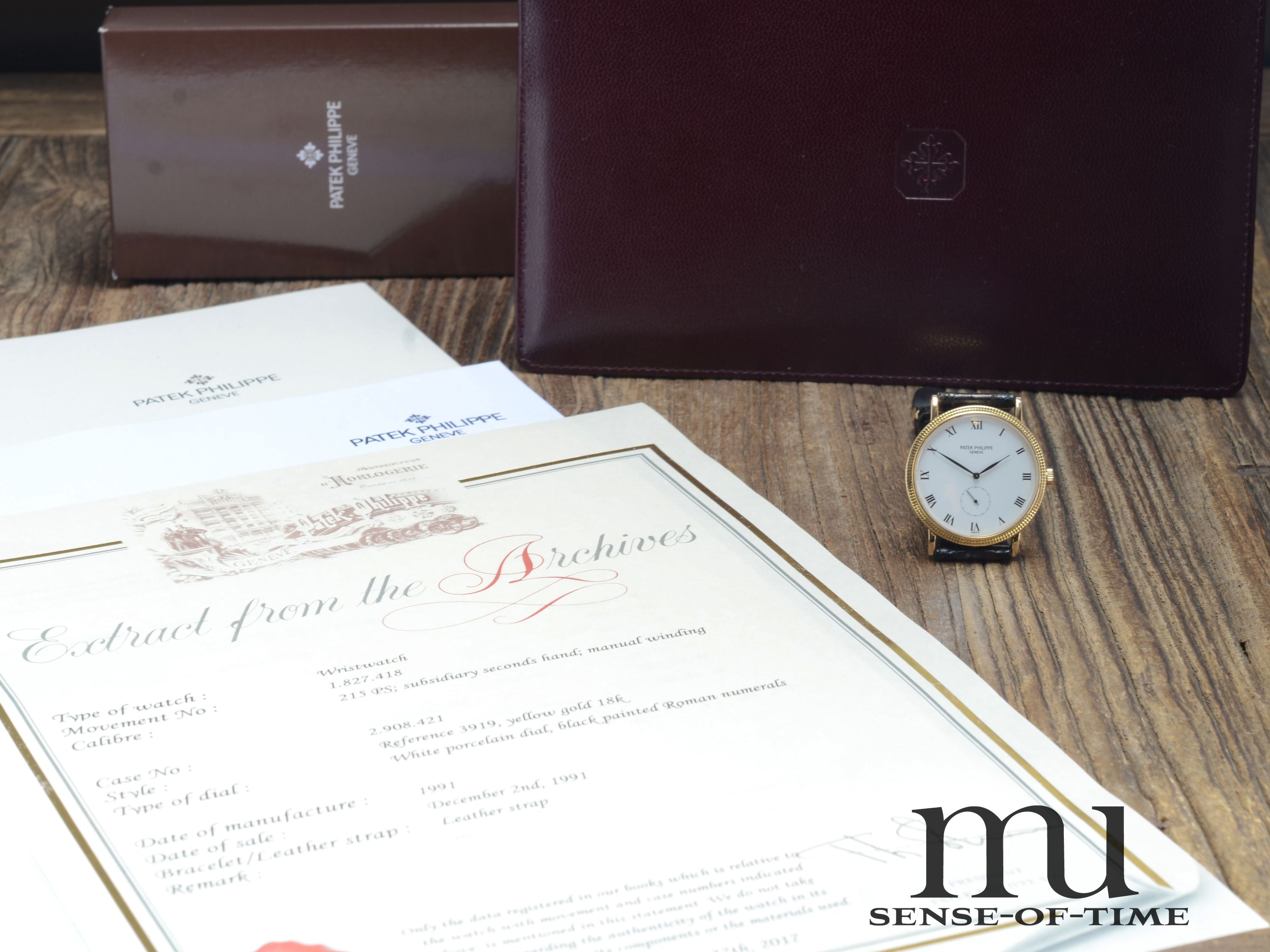 Patek Philippe Calatrava 18kt Gelbgold, Ref.: 3919J