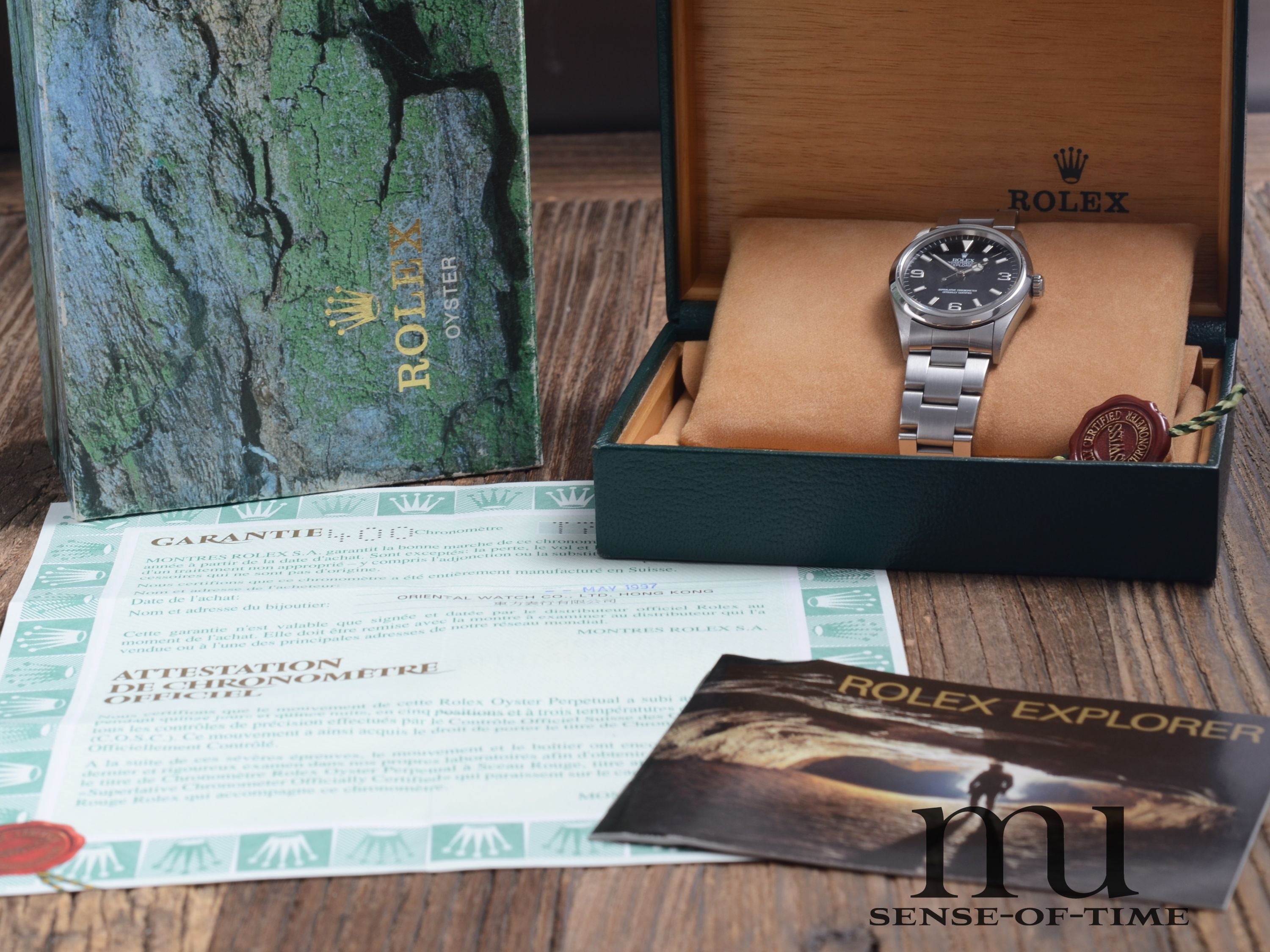 Rolex Explorer I Vintage mit Stardust Tritium-Dial & Hands, Ref.: 14270