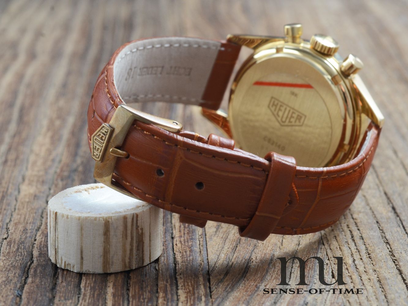 Heuer Carrera 18kt Gold Lemania Chronograph