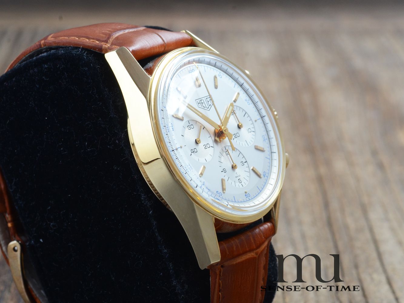 Heuer Carrera 18kt Gold Lemania Chronograph