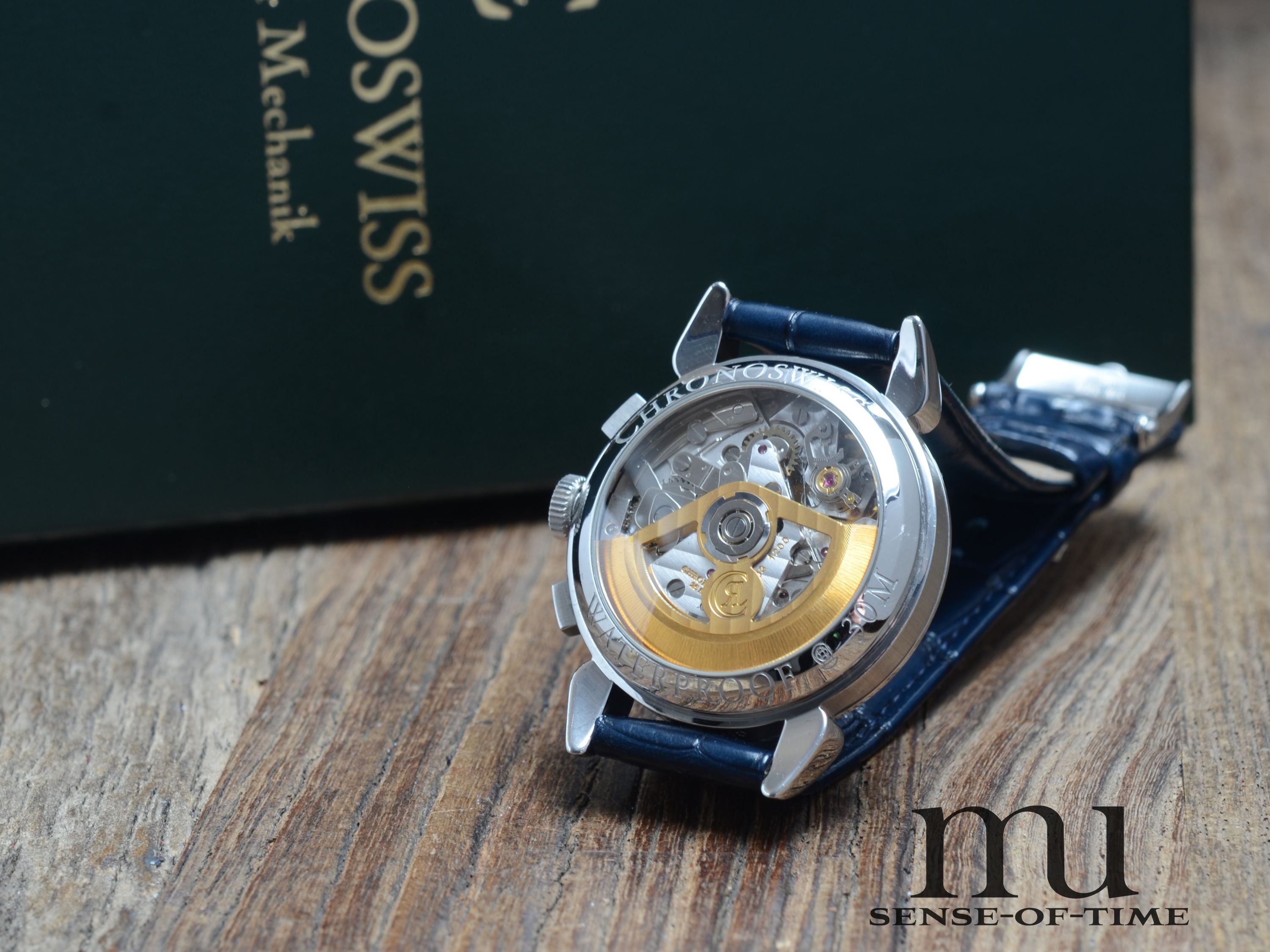 Chronoswiss 'Turtle' Klassik Chronograph mit Glasboden