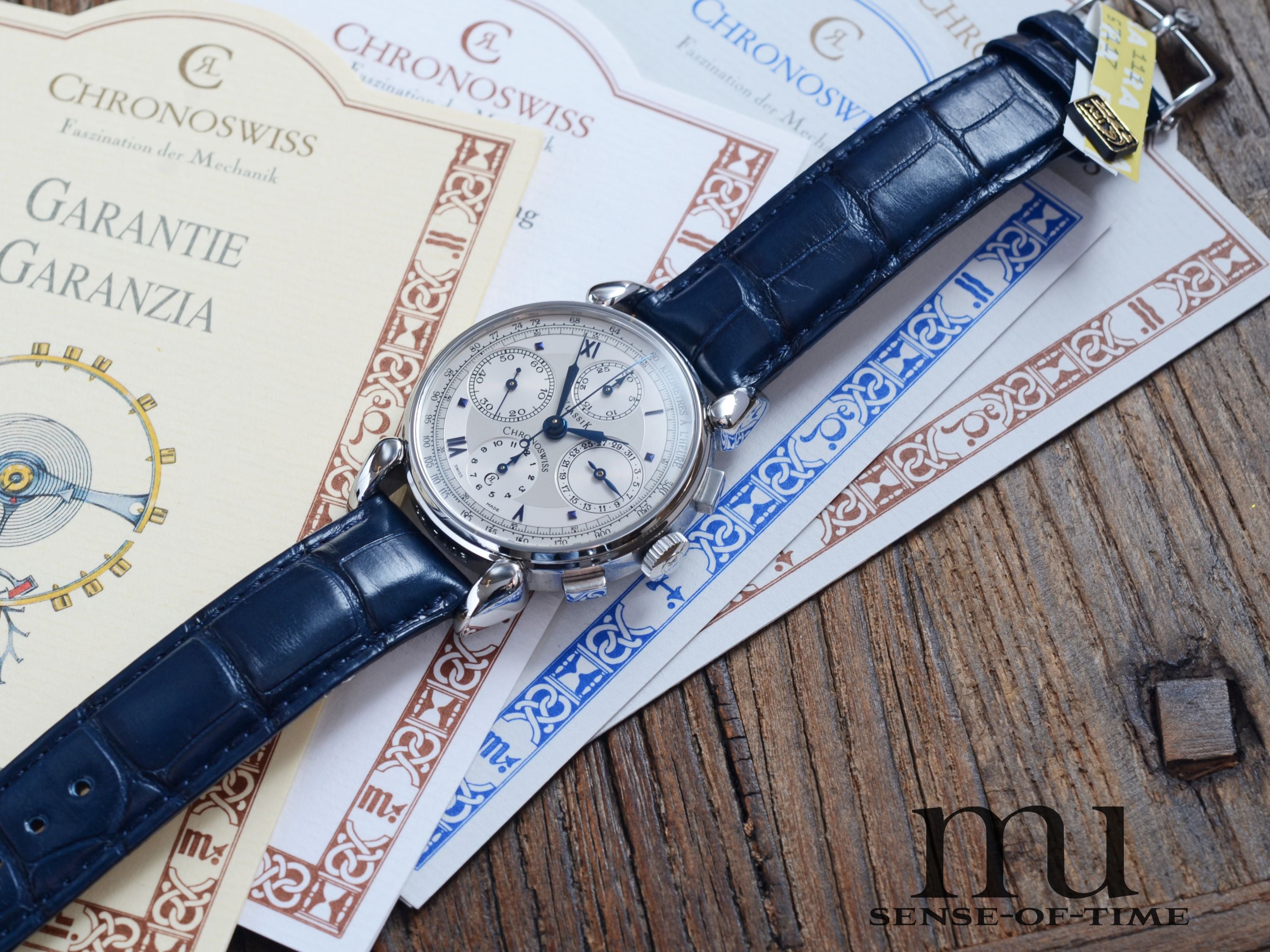 Chronoswiss 'Turtle' Klassik Chronograph mit Glasboden