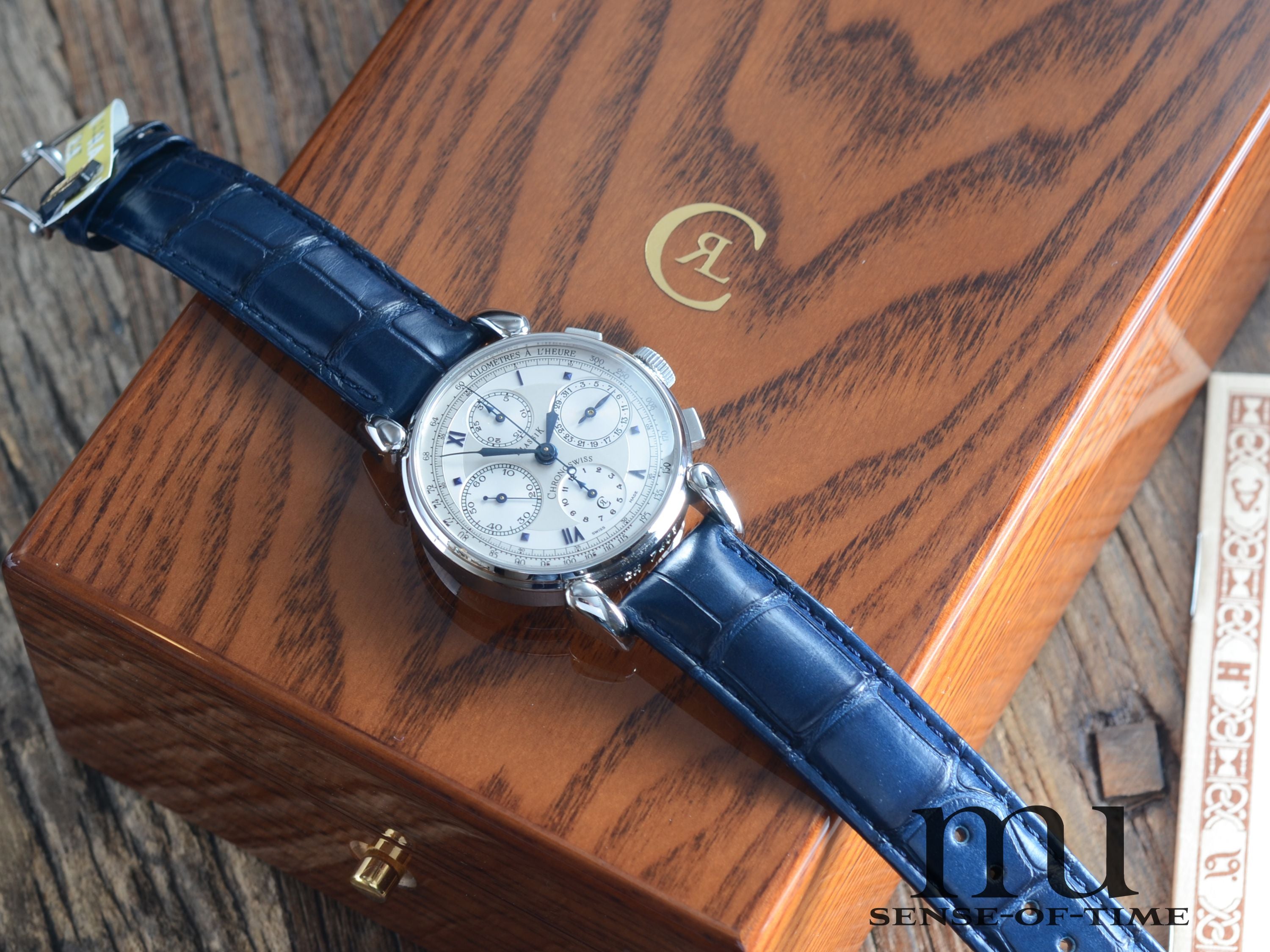 Chronoswiss 'Turtle' Klassik Chronograph mit Glasboden
