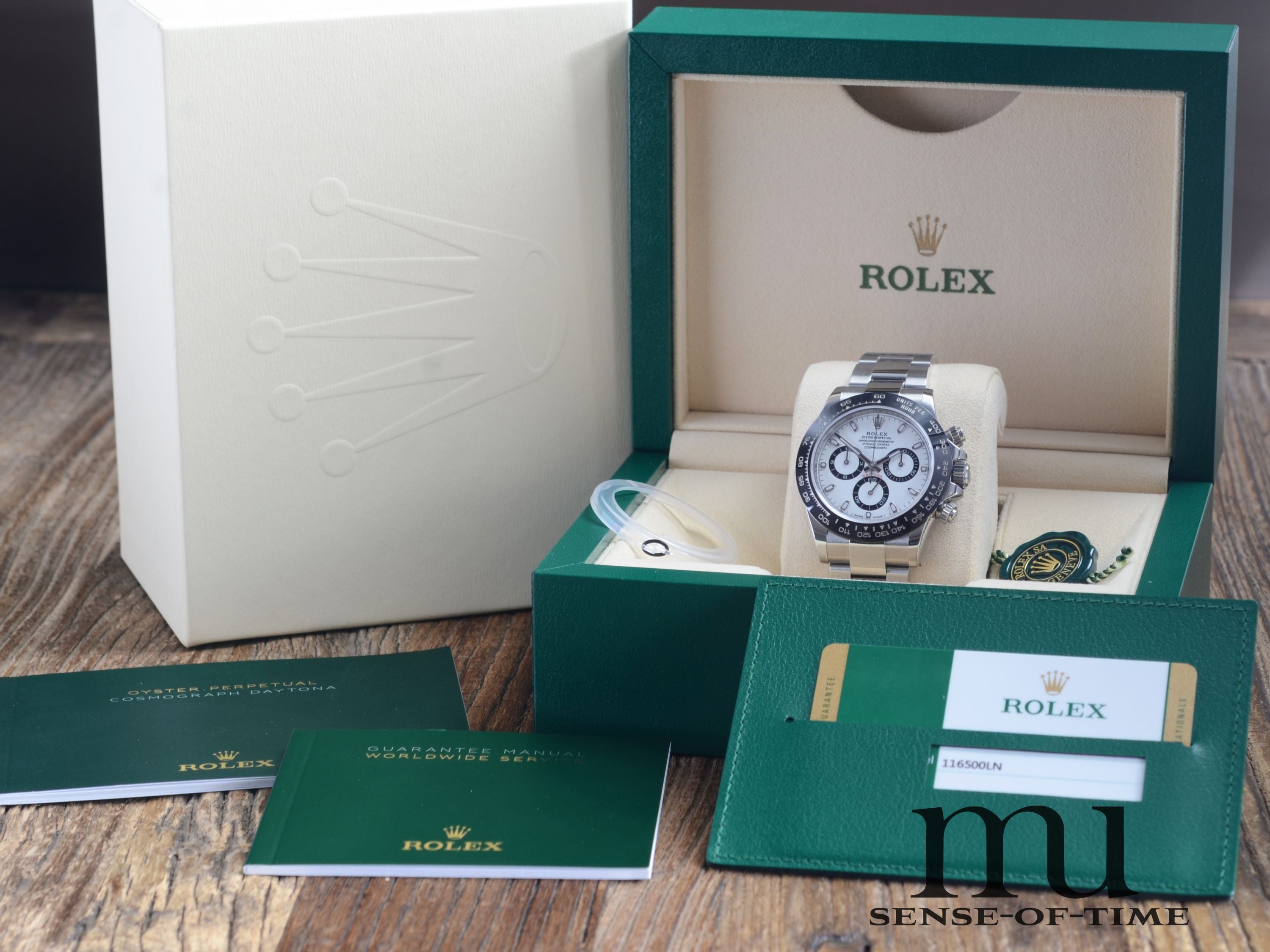 Rolex Daytona, Keramik, weiß, Ref. 116500LN, ungetragen