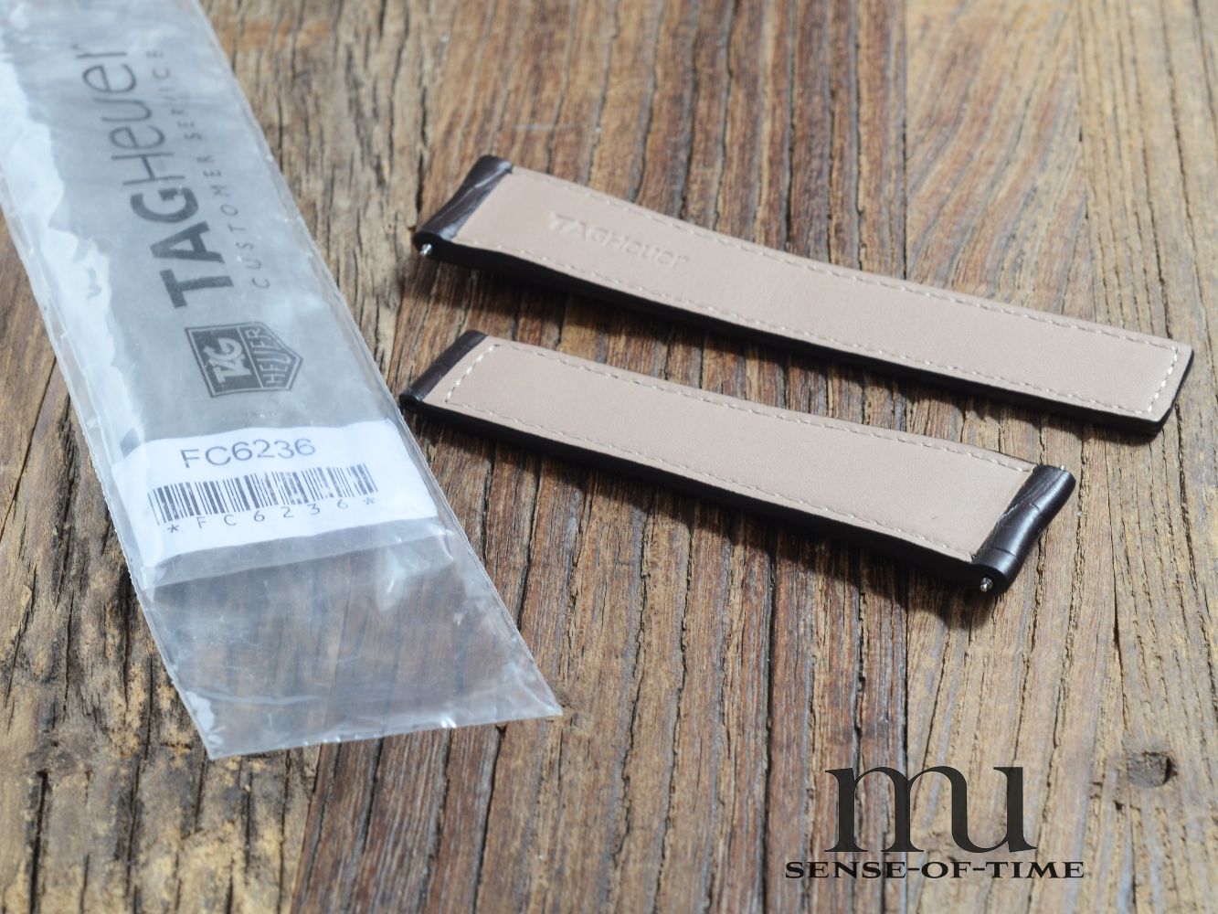 Zubehör: Tag Heuer Krokolederarmband 22mm, Ref.: FC6236, NOS