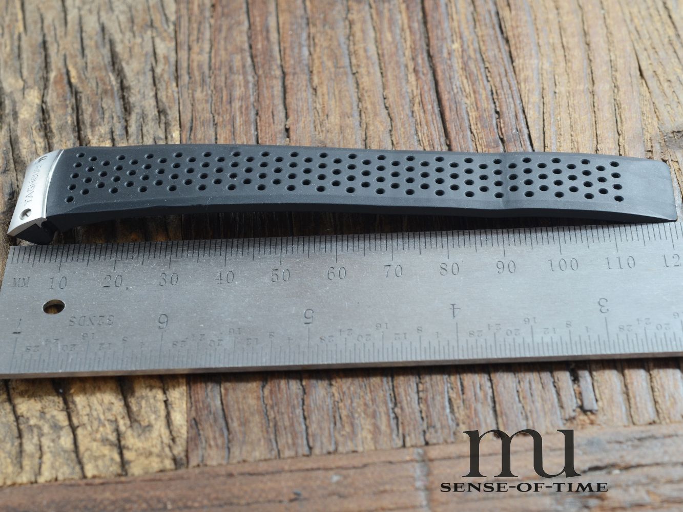 Zubehör: Tag Heuer Kautschukband 22mm, Ref.: FC6019 mit Faltschließe, NOS