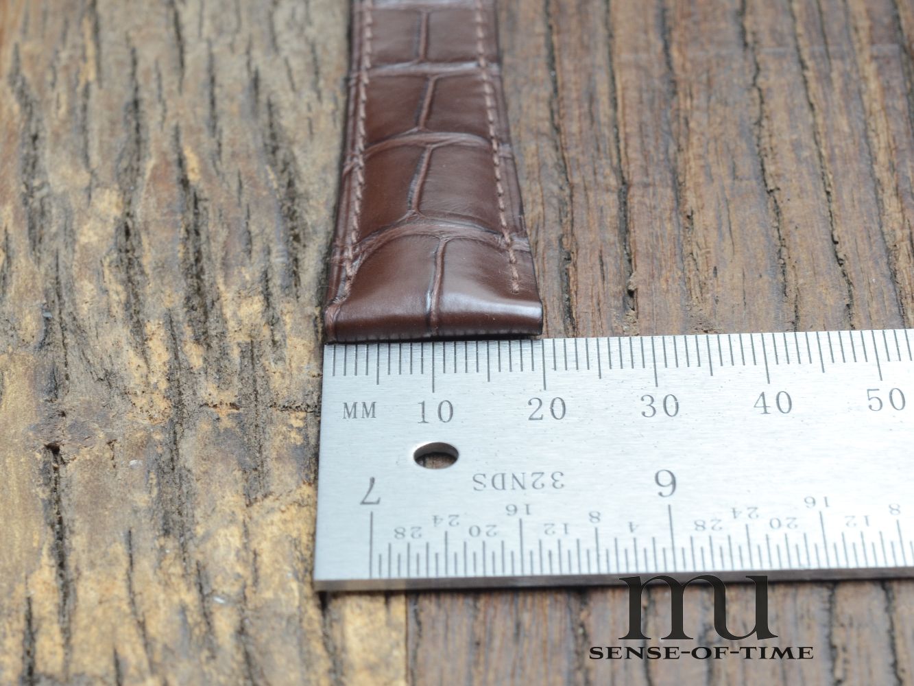 Zubehör: Tag Heuer Krokolederarmband 20mm, braun, NOS