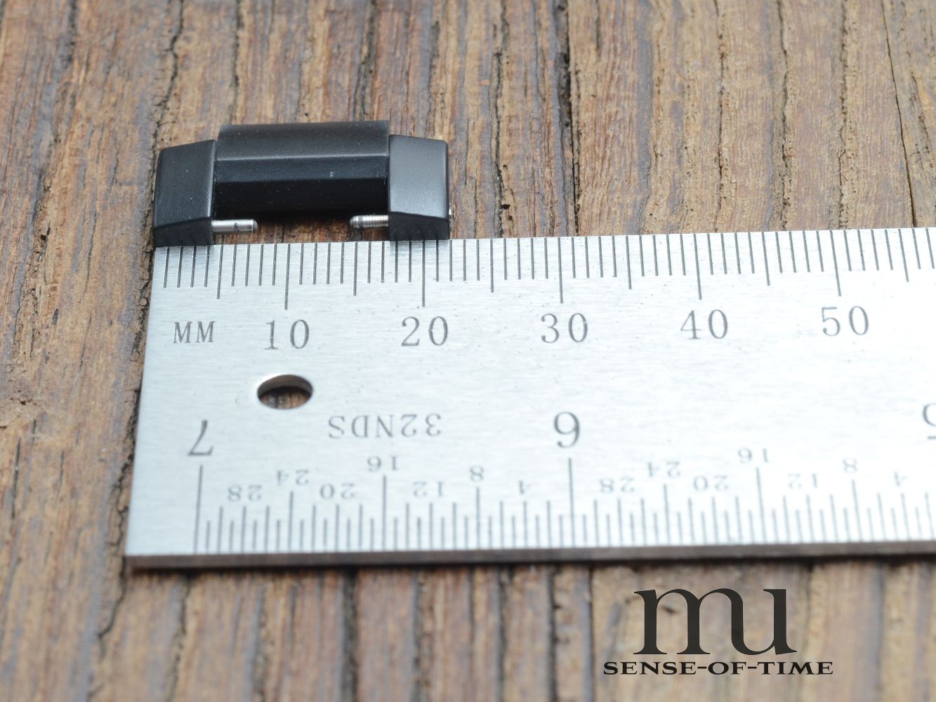 Zubehörteile: Bandglied Link Jaeger leCoultre Rubber, schwarz, 22mm