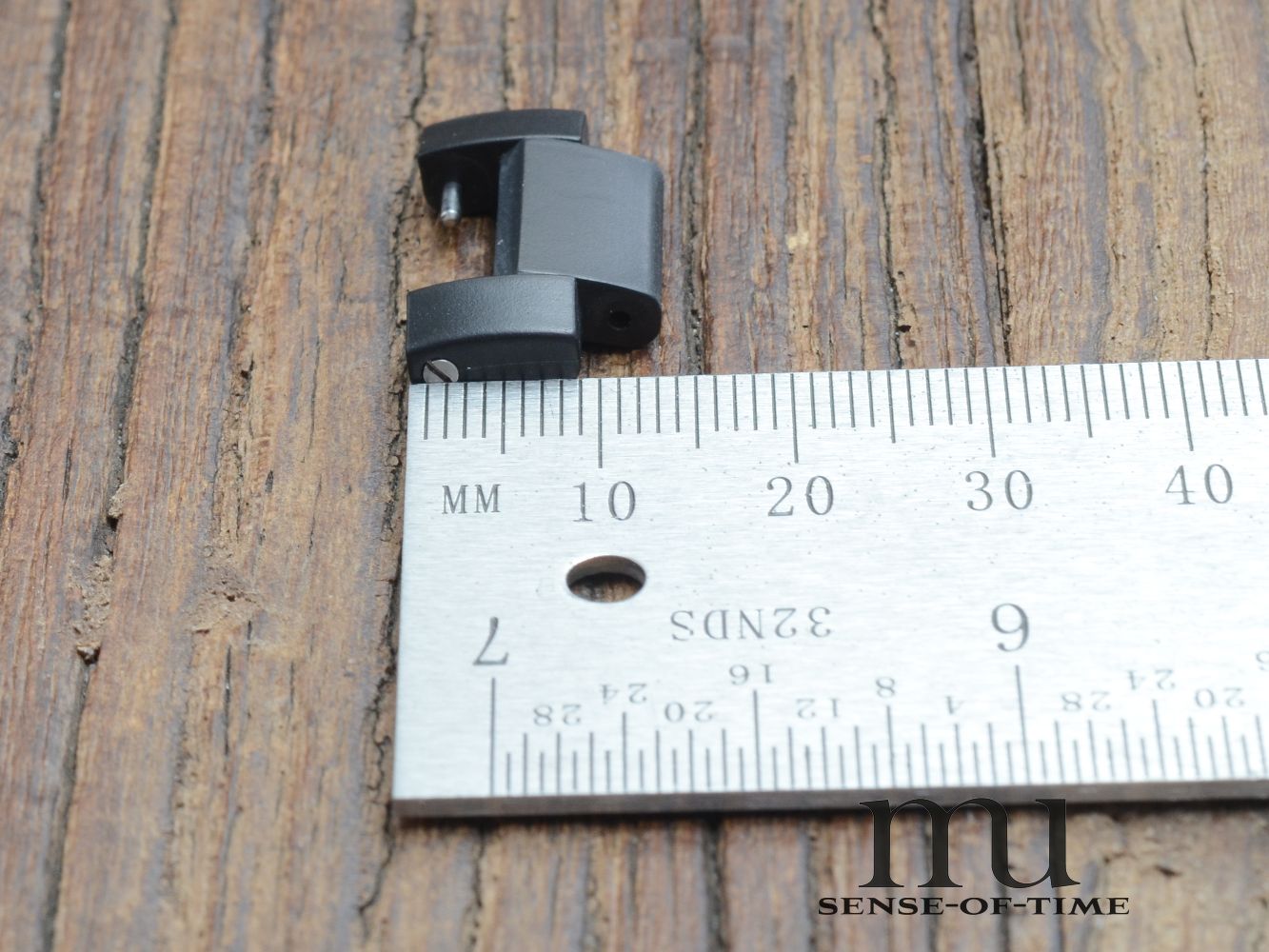 Zubehörteile: Bandglied Link Jaeger leCoultre Rubber, schwarz, 22mm