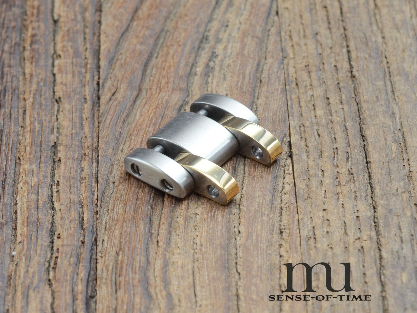 Zubehörteile: Bandglied Link Zenith Rainbow Stahl/Gold 17mm