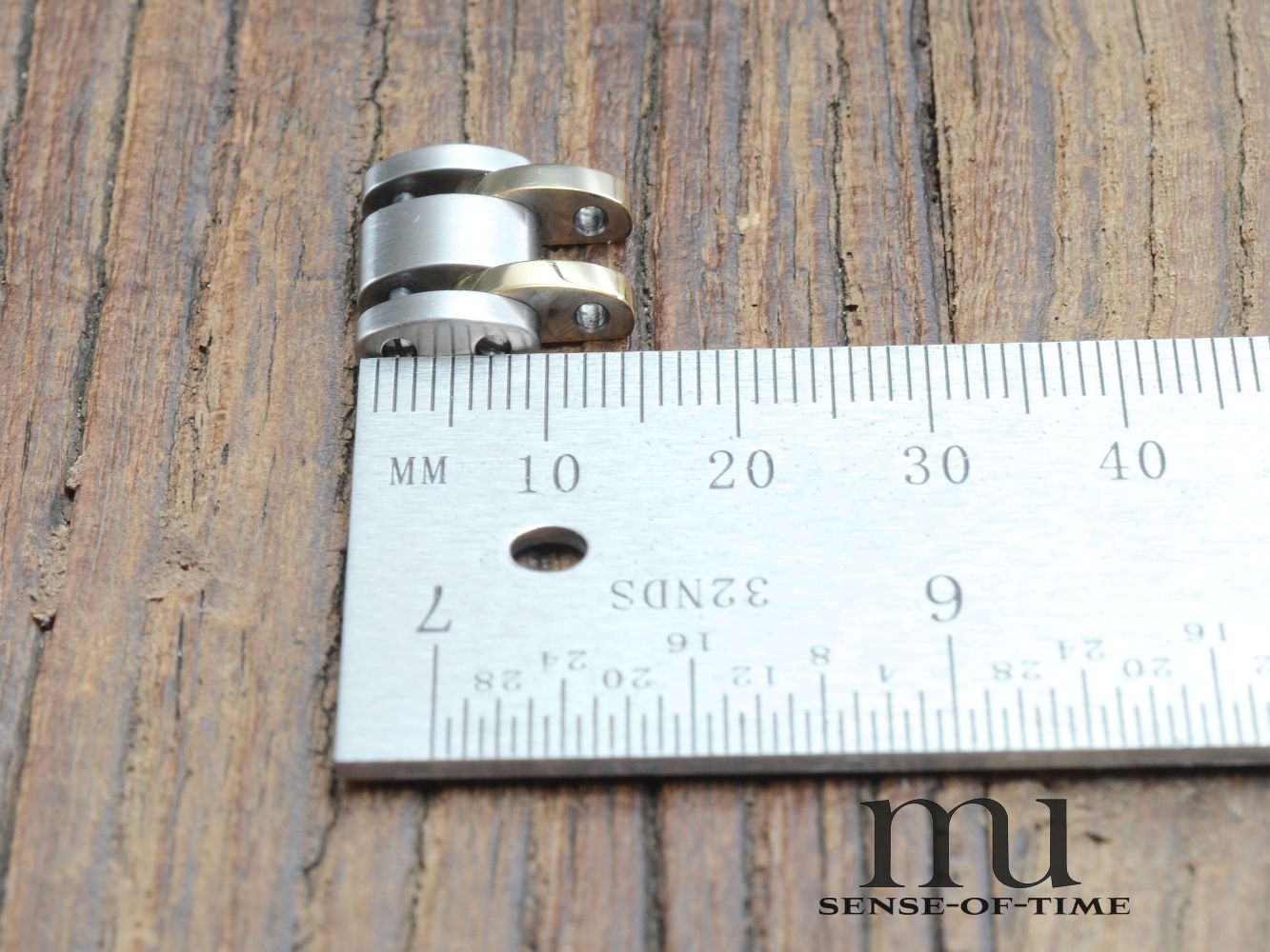 Zubehörteile: Bandglied Link Zenith Rainbow Stahl/Gold 17mm