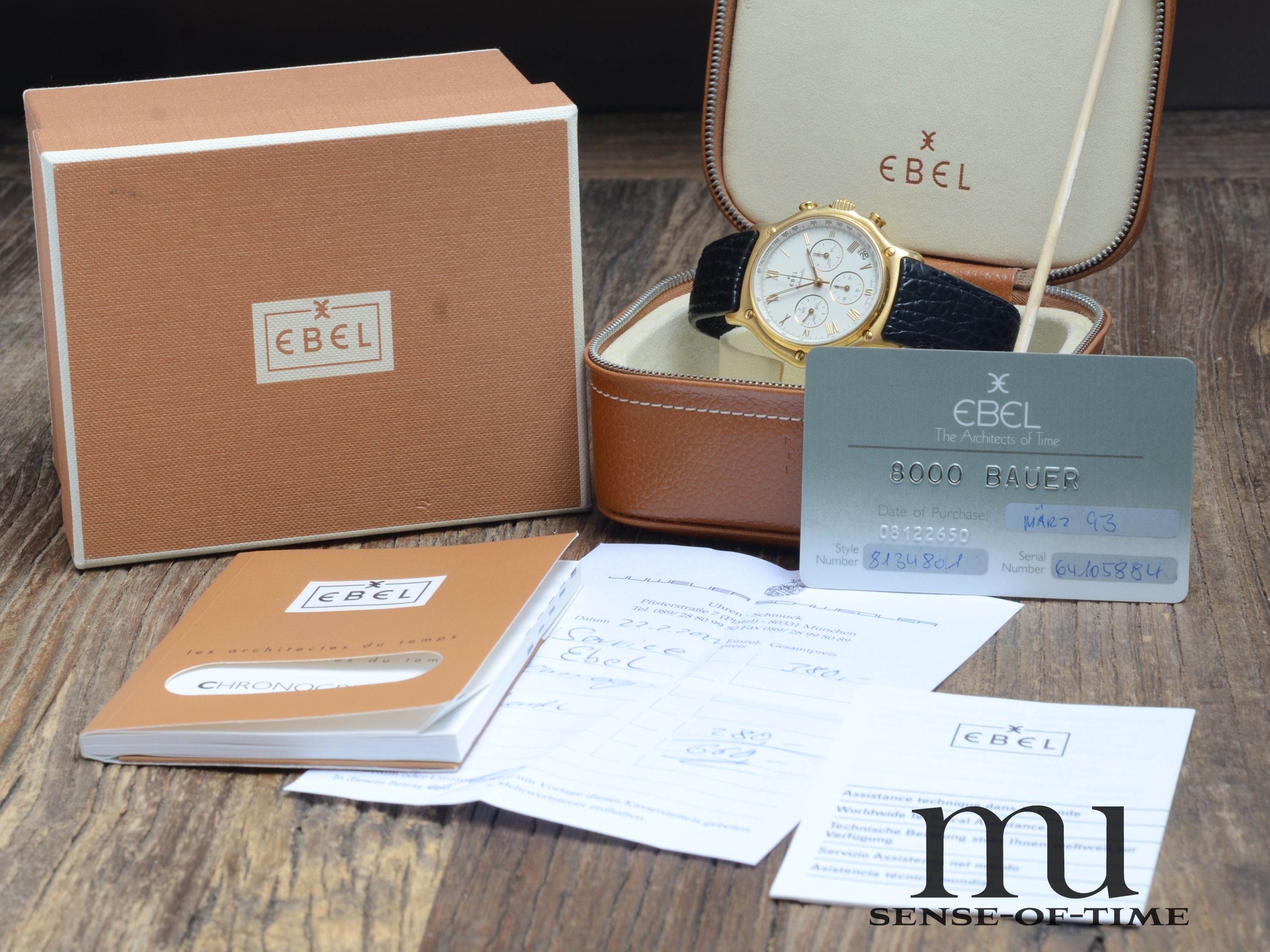 Ebel 18kt Gold el Primero Chronograph 1911