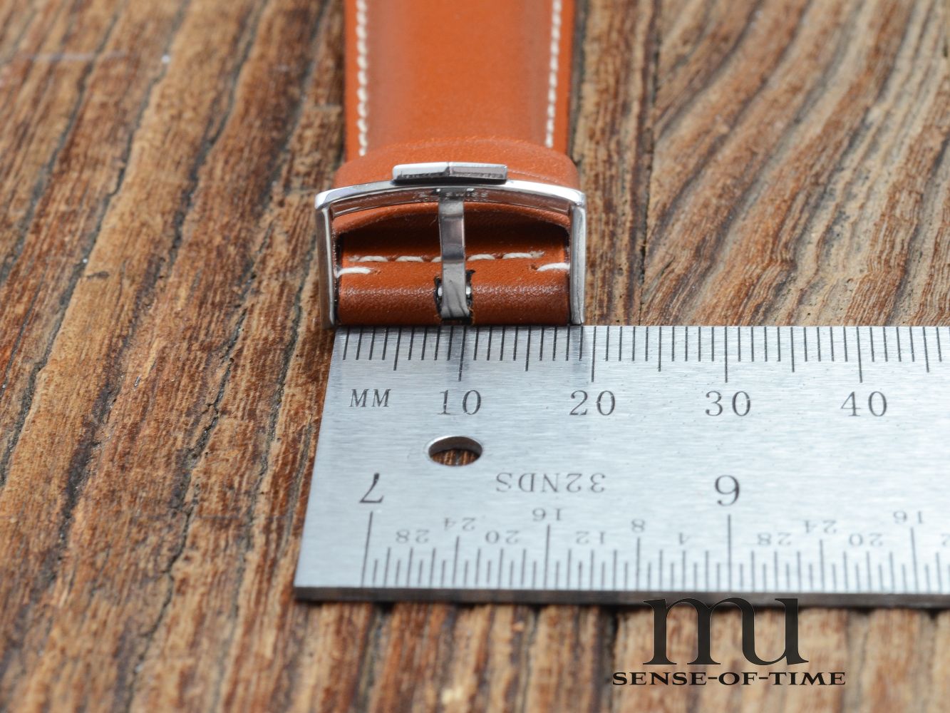 Zubehör: Tag Heuer Lederarmband 22mm, braun, NOS