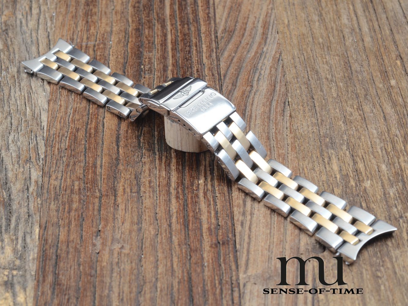 Zubehör: Breitling Pilot Stahl-Goldband für Navitimer Cosmonaut