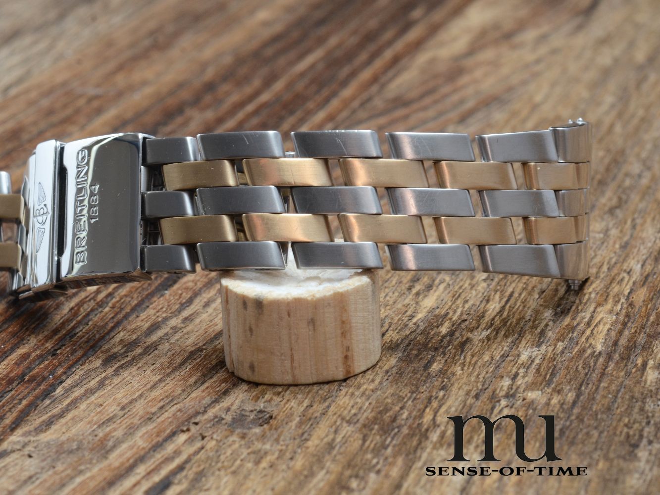 Zubehör: Breitling Pilot Stahl-Goldband für Navitimer Cosmonaut