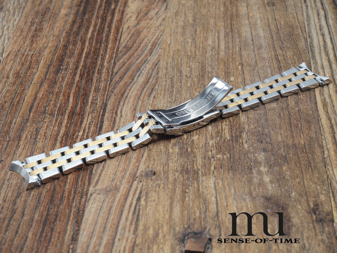 Zubehör: Breitling Pilot Stahl-Goldband für Navitimer Cosmonaut