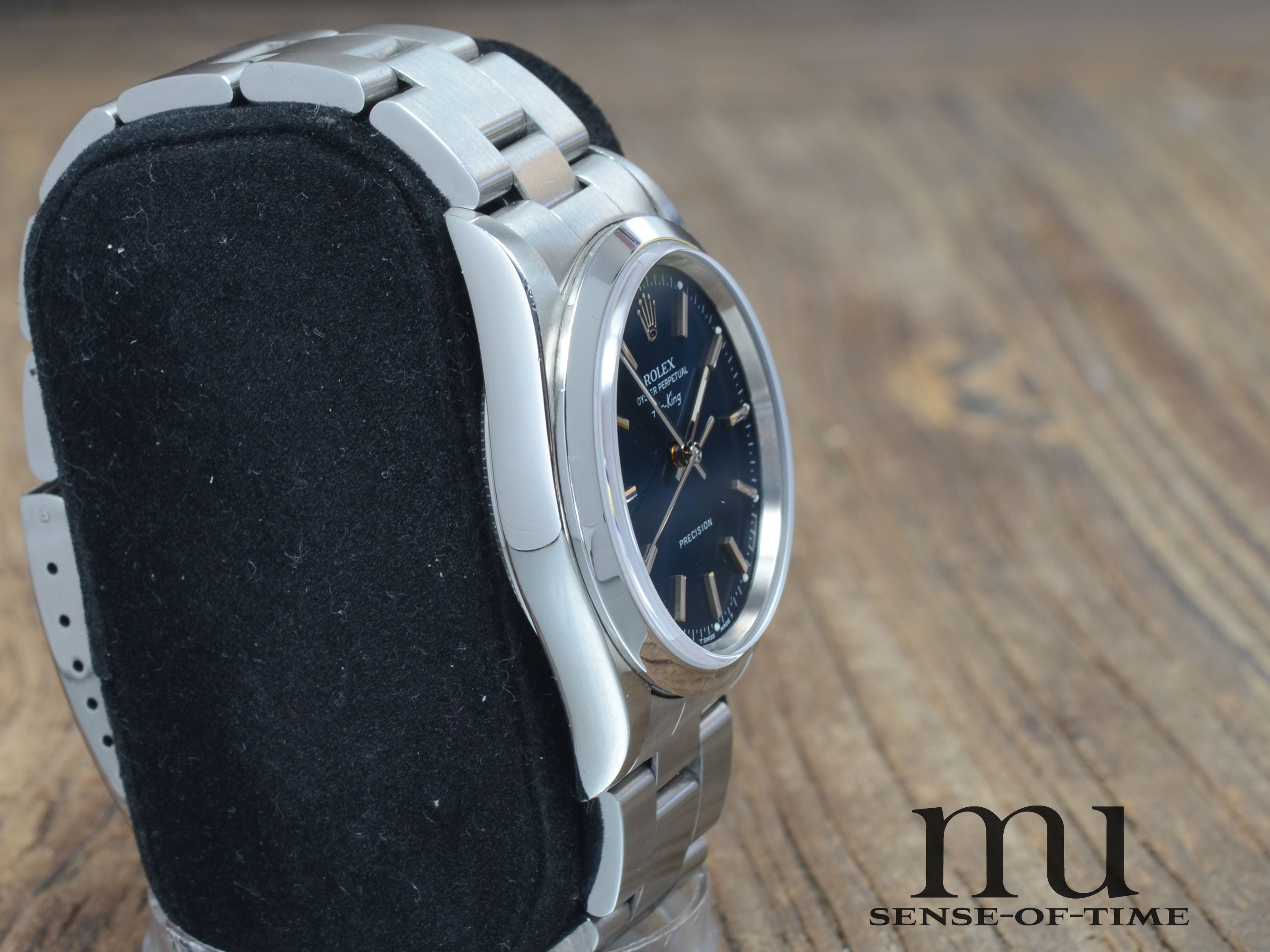 Rolex Air King Blue Dial, no holes, Ref.: 14000