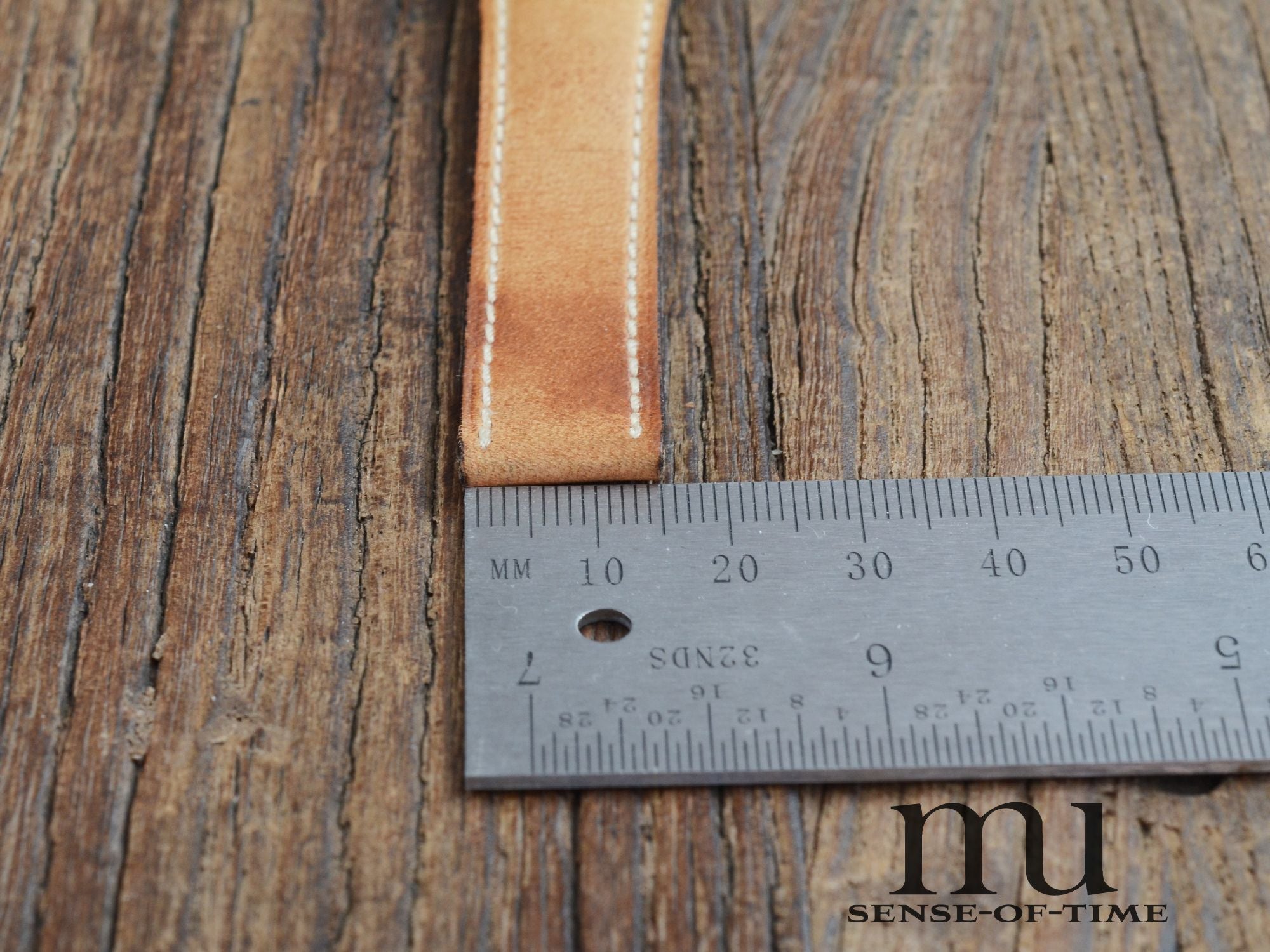 Zubehör: Omega Vintage-Lederband braun 20/16, NOS (1)