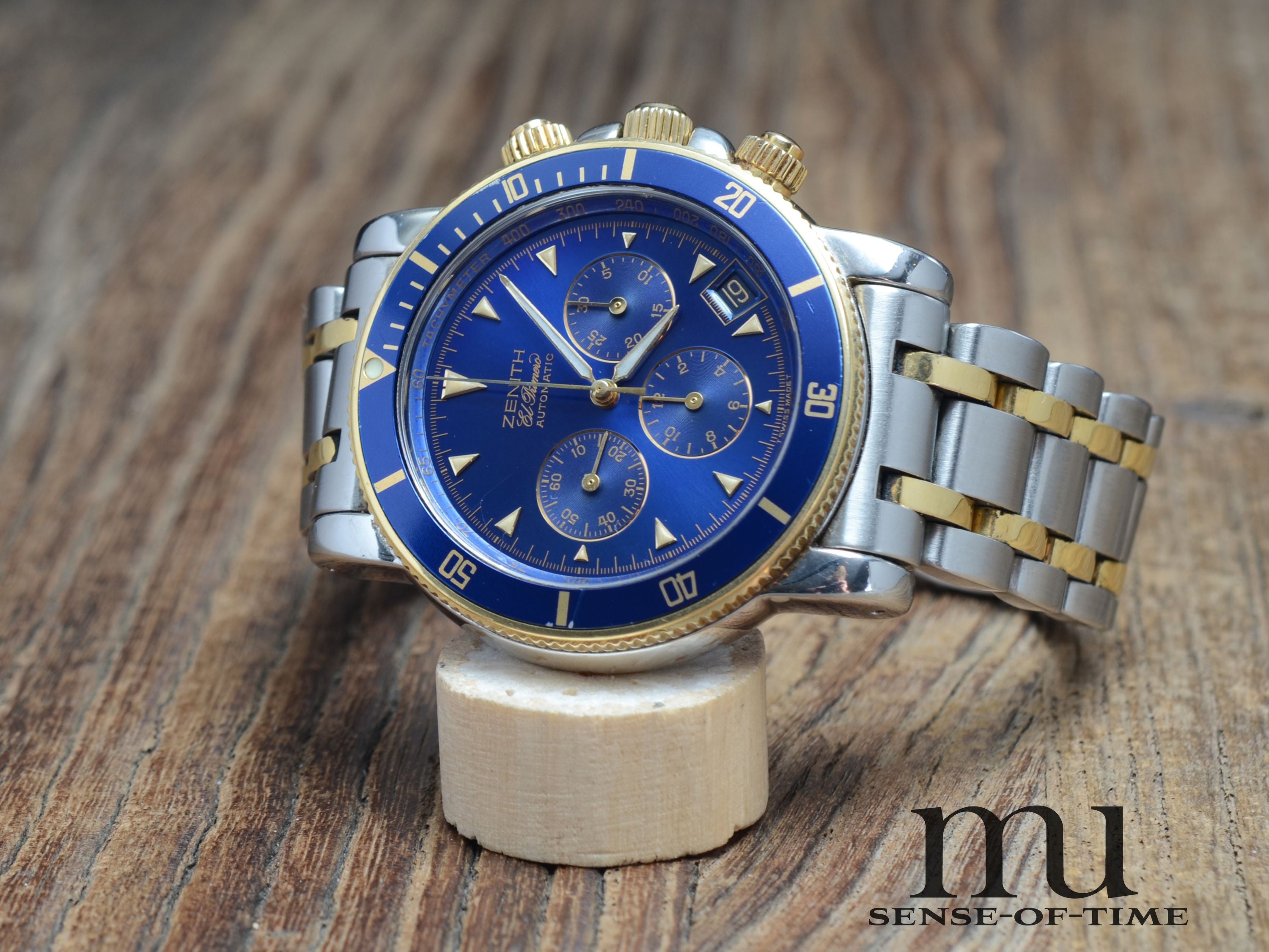 Zenith Rainbow el primero Stahl/Gold mit blauem Zifferblatt