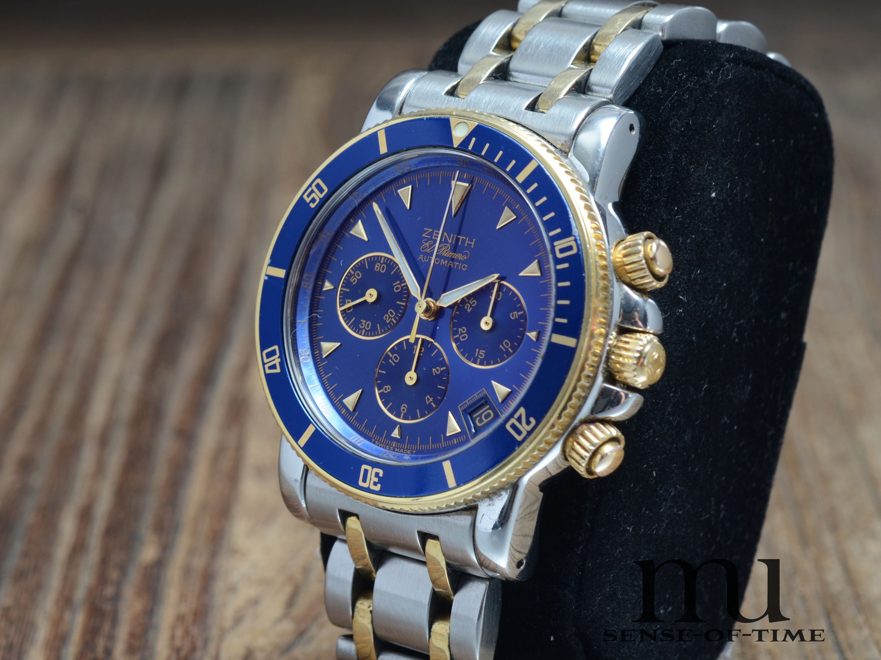 Zenith Rainbow el primero Stahl/Gold mit blauem Zifferblatt