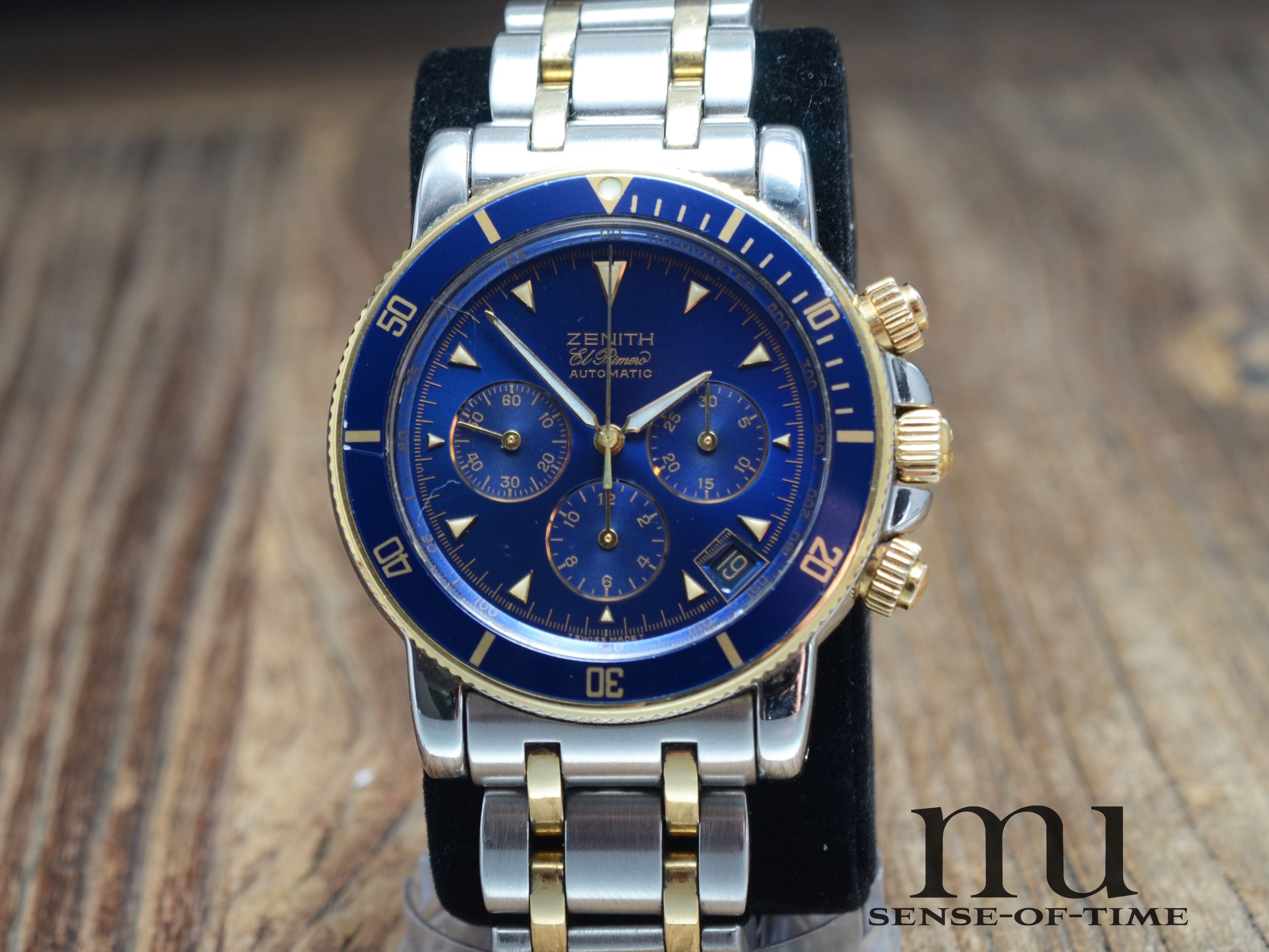 Zenith Rainbow el primero Stahl/Gold mit blauem Zifferblatt