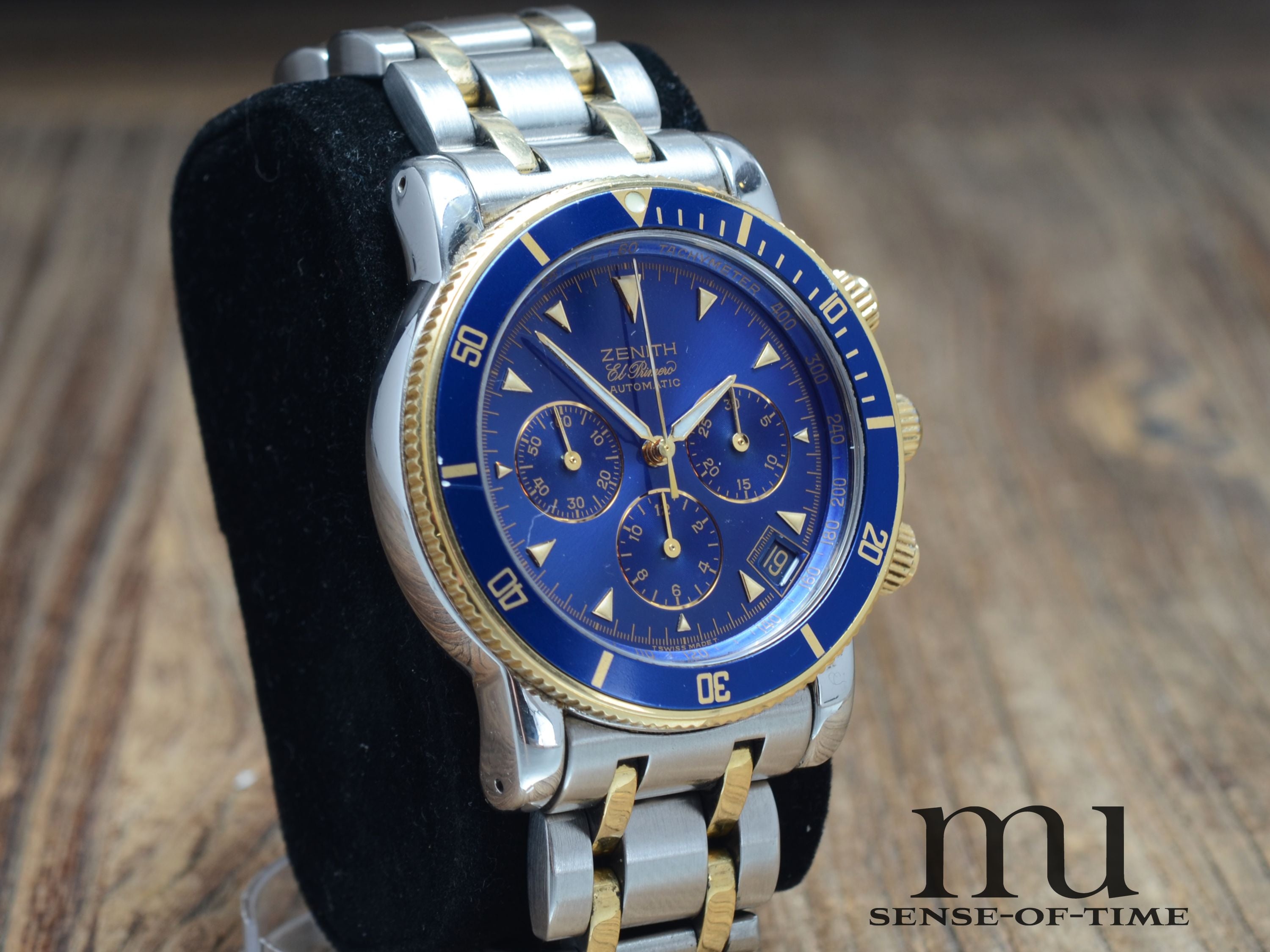 Zenith Rainbow el primero Stahl/Gold mit blauem Zifferblatt
