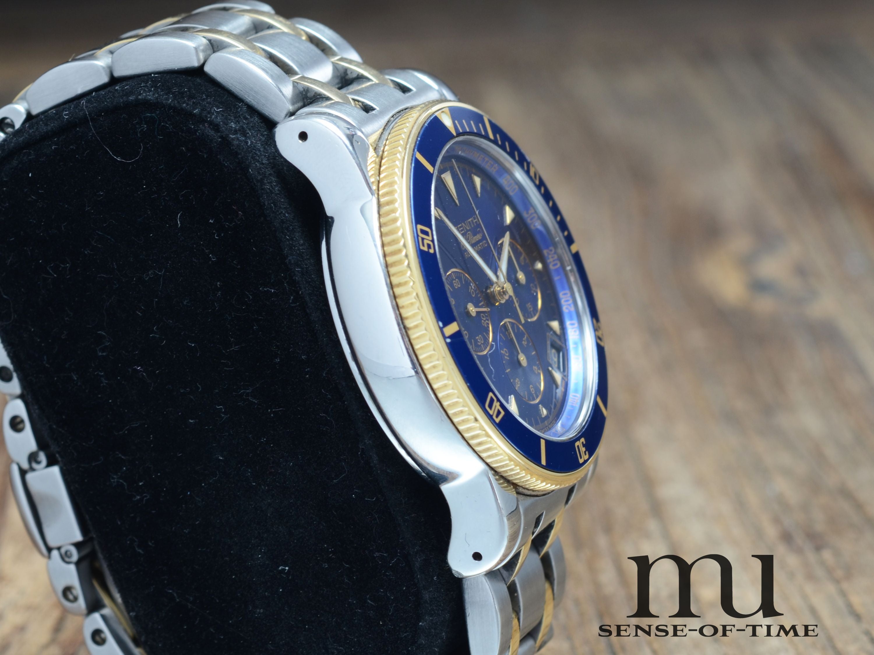 Zenith Rainbow el primero Stahl/Gold mit blauem Zifferblatt