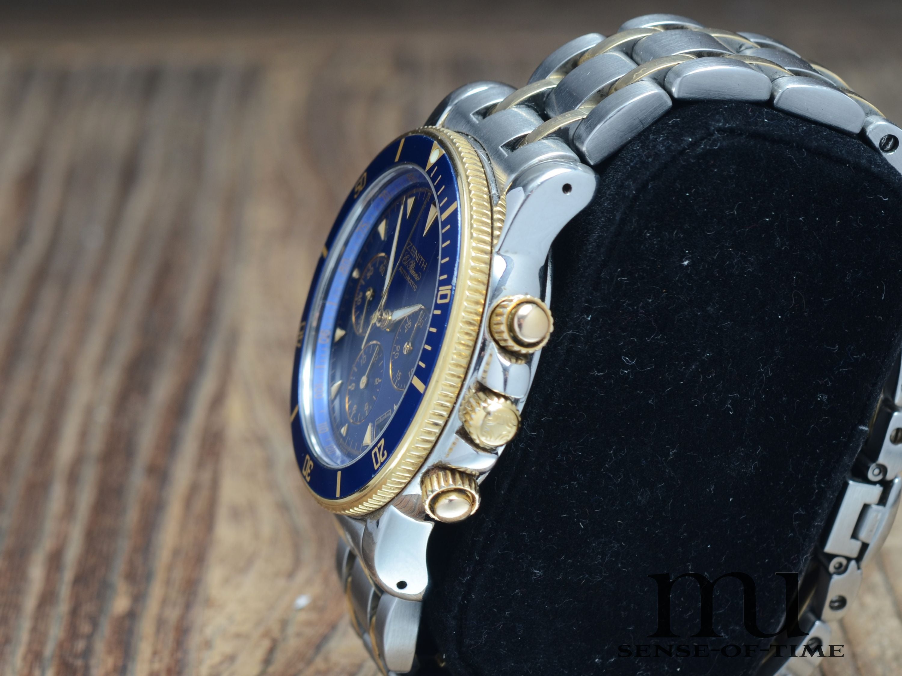 Zenith Rainbow el primero Stahl/Gold mit blauem Zifferblatt